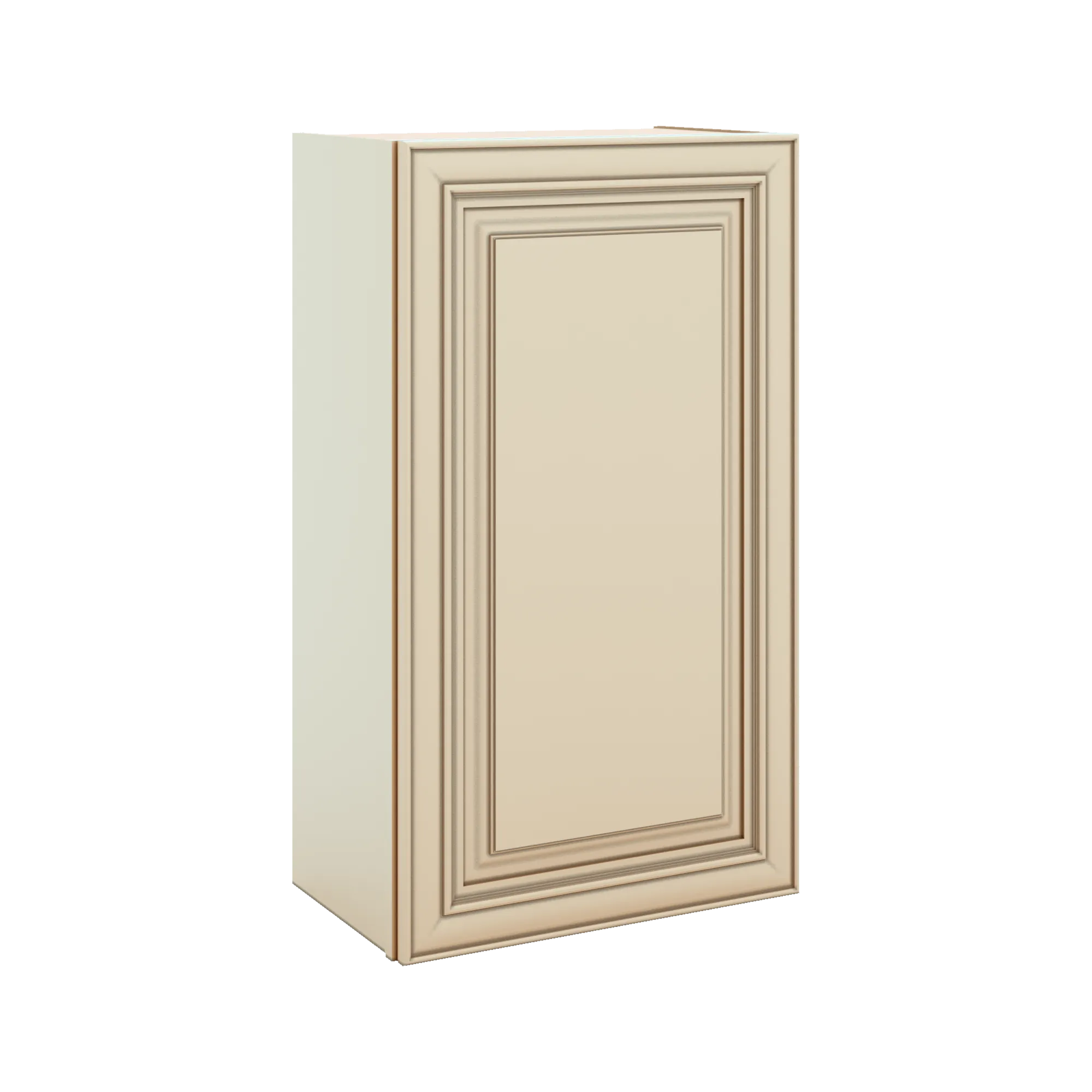 J&K Creme Glazed A7 Single Door Wall Cabinet - 21" W x 36" H