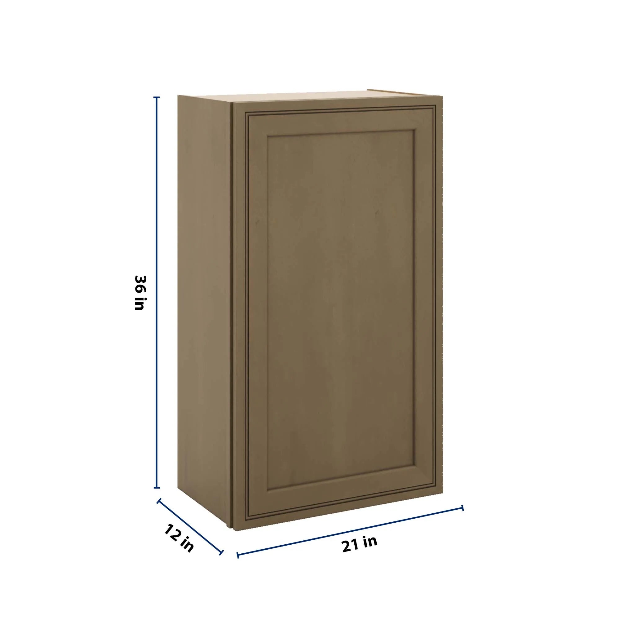 J&K Hazel H8 Single Door Wall Cabinet - 21" W x 36" H