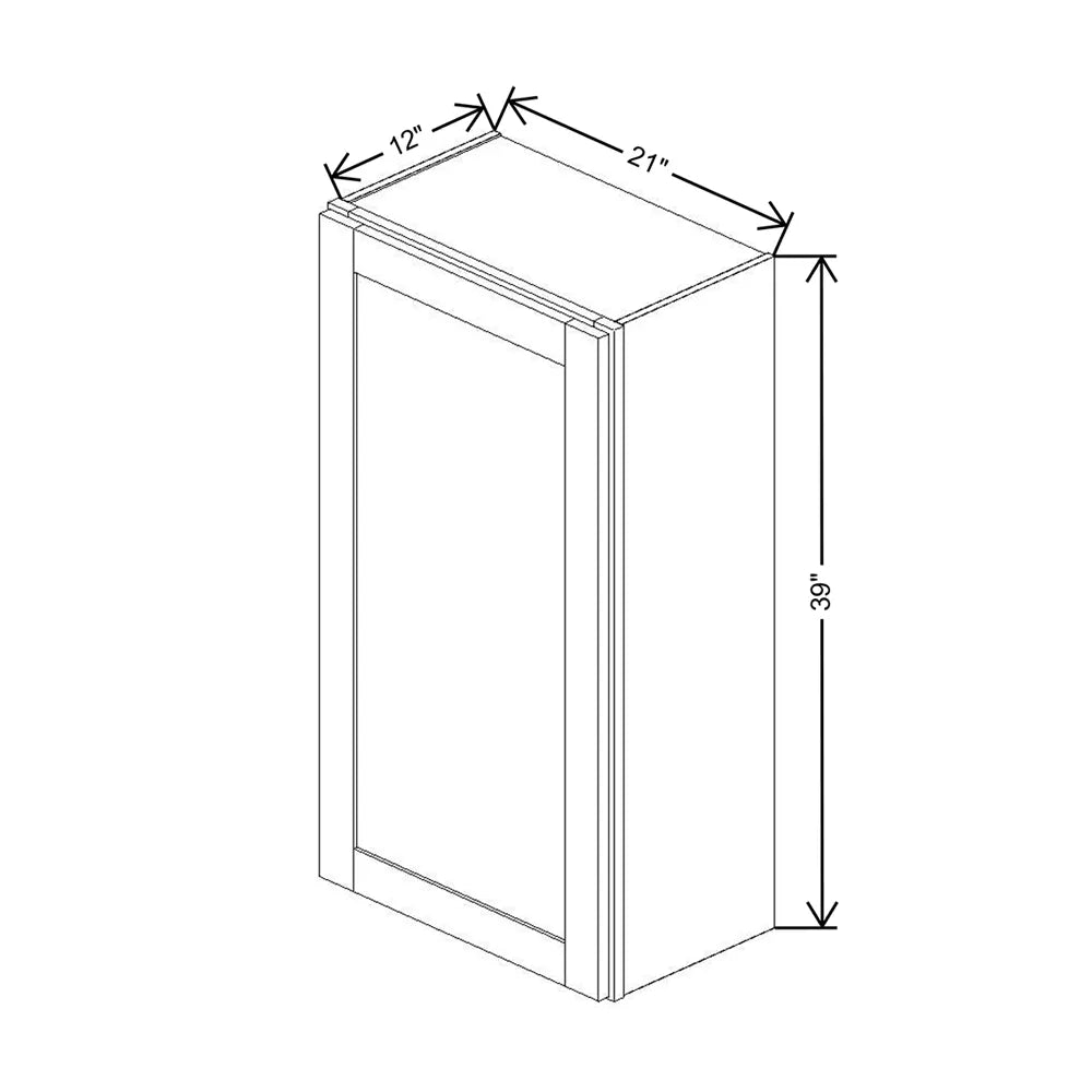 Fabuwood Allure Galaxy Frost 21" W X 39" H X 12" D  Single Door Wall Cabinet