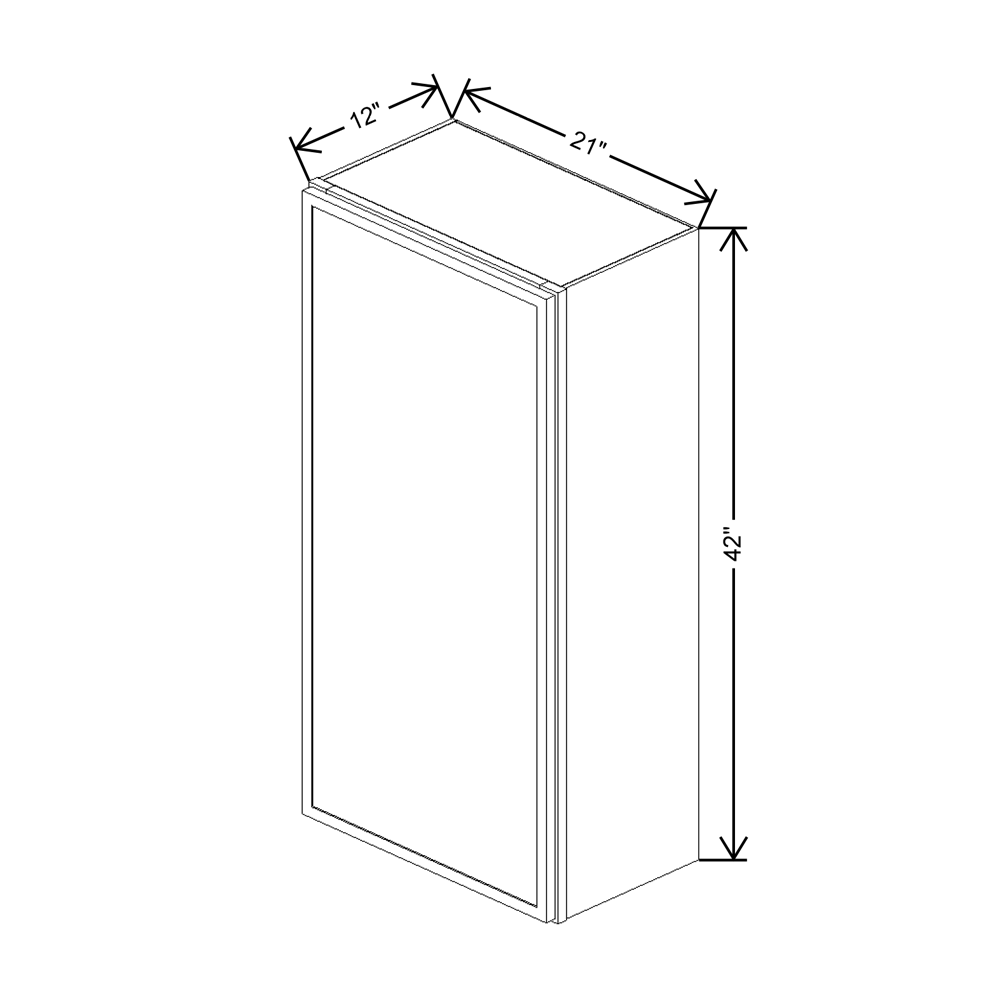 Cubitac Imperial Madison Hazelnut 21"W X 42"H Wall Cabinet