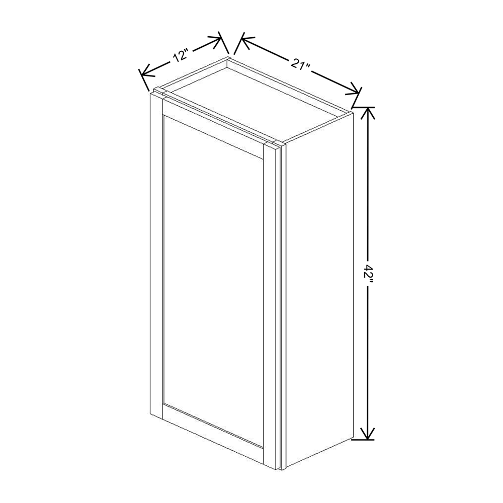 Wolf Classic Waverly White Paint 21"W X 42"H Wall Cabinet