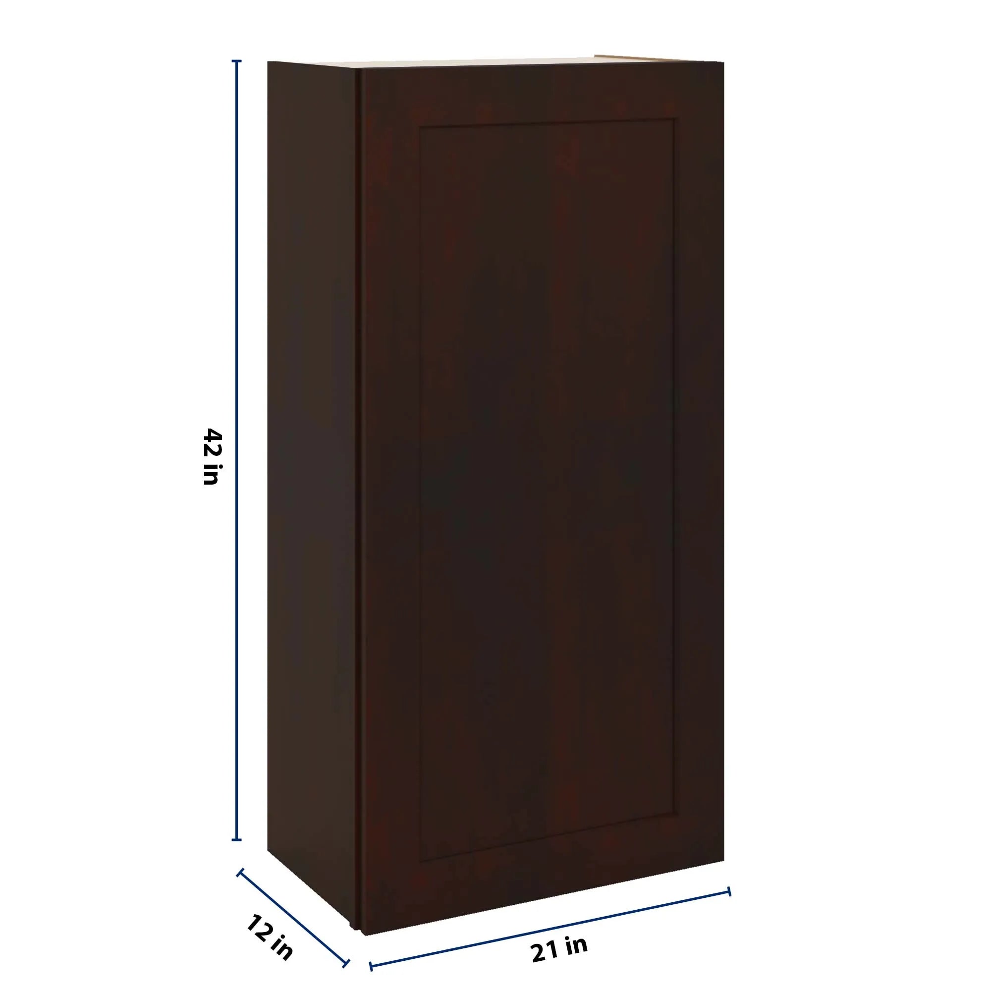 J&K Java Coffee S1 Single Door Wall Cabinet - 21" W x 42" H