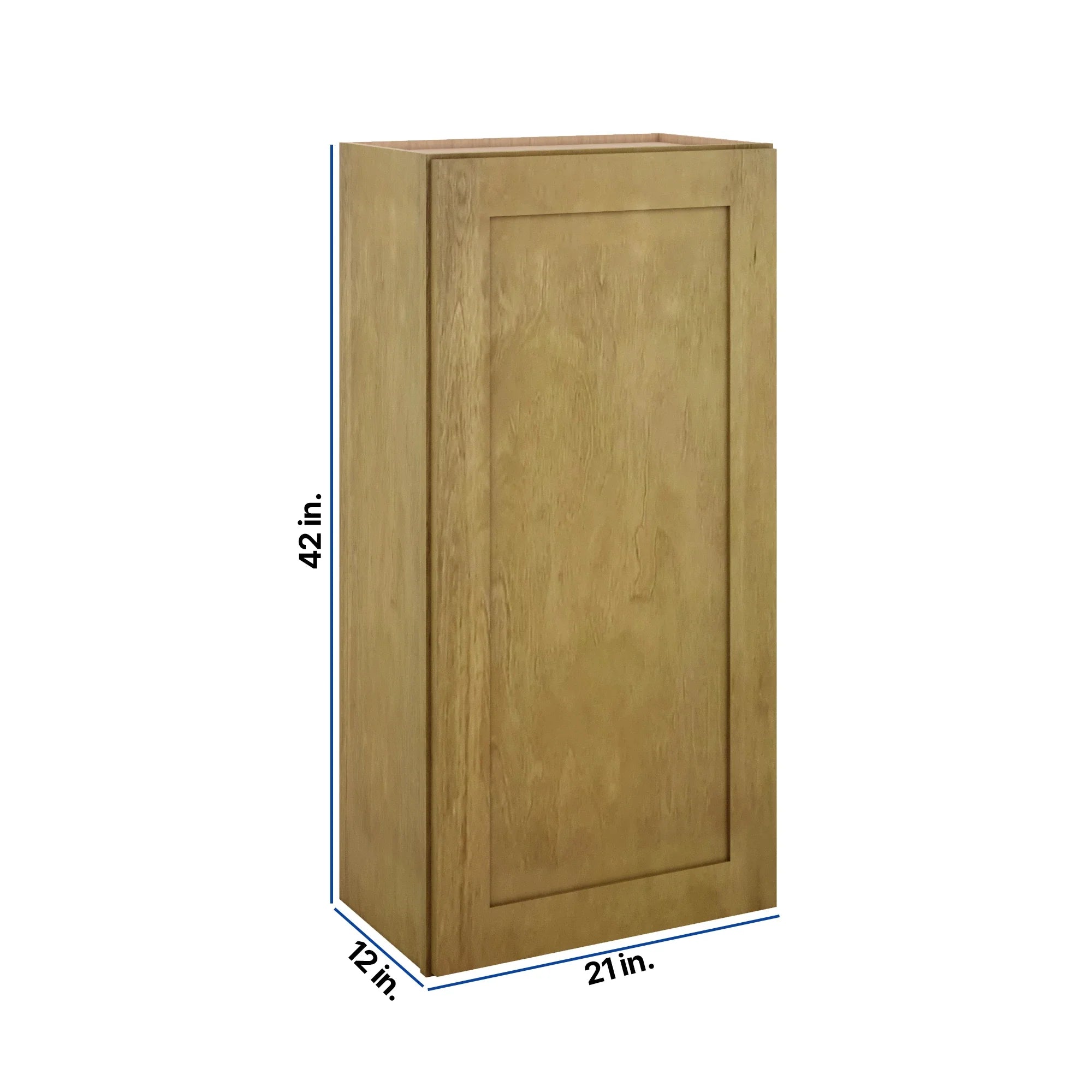 Modernform Cabinet Natural Shaker 21" W X 42" H X 12" D Single Door Wall Cabinet