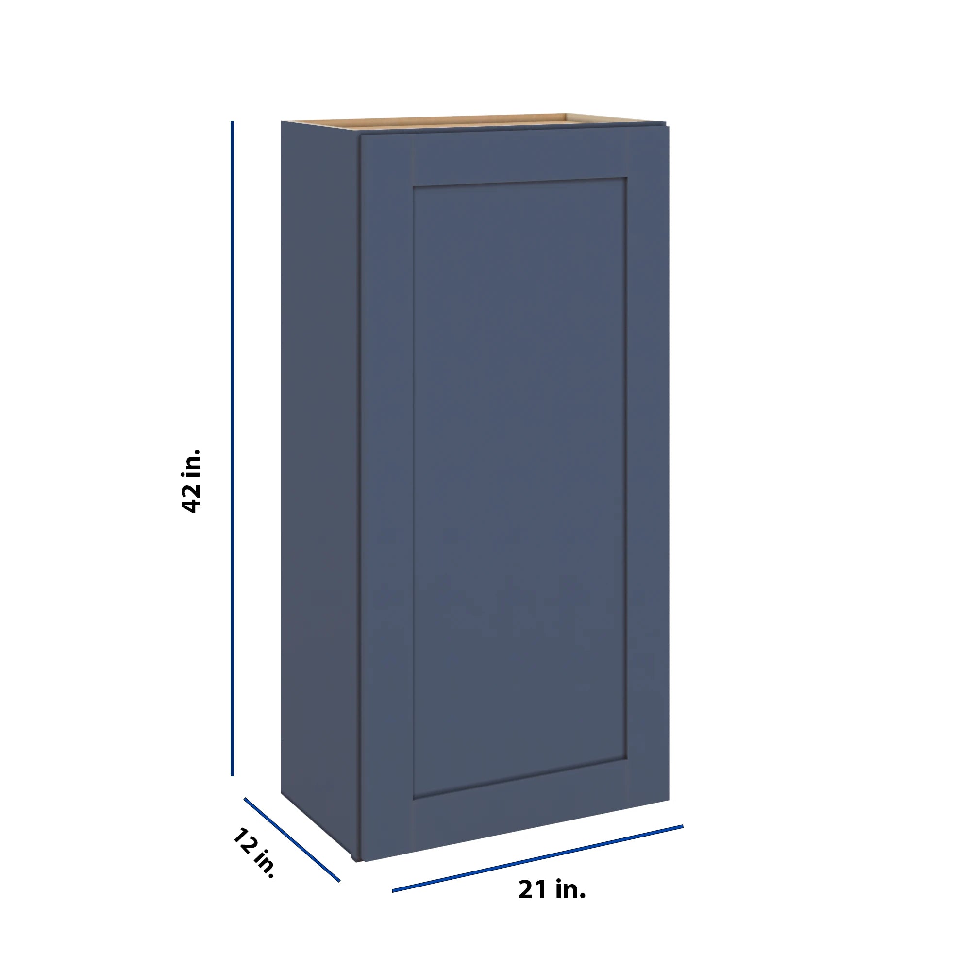 Modernform Cabinet Signature Blue 21" W X 42" H X 12" D Single Door Wall Cabinet