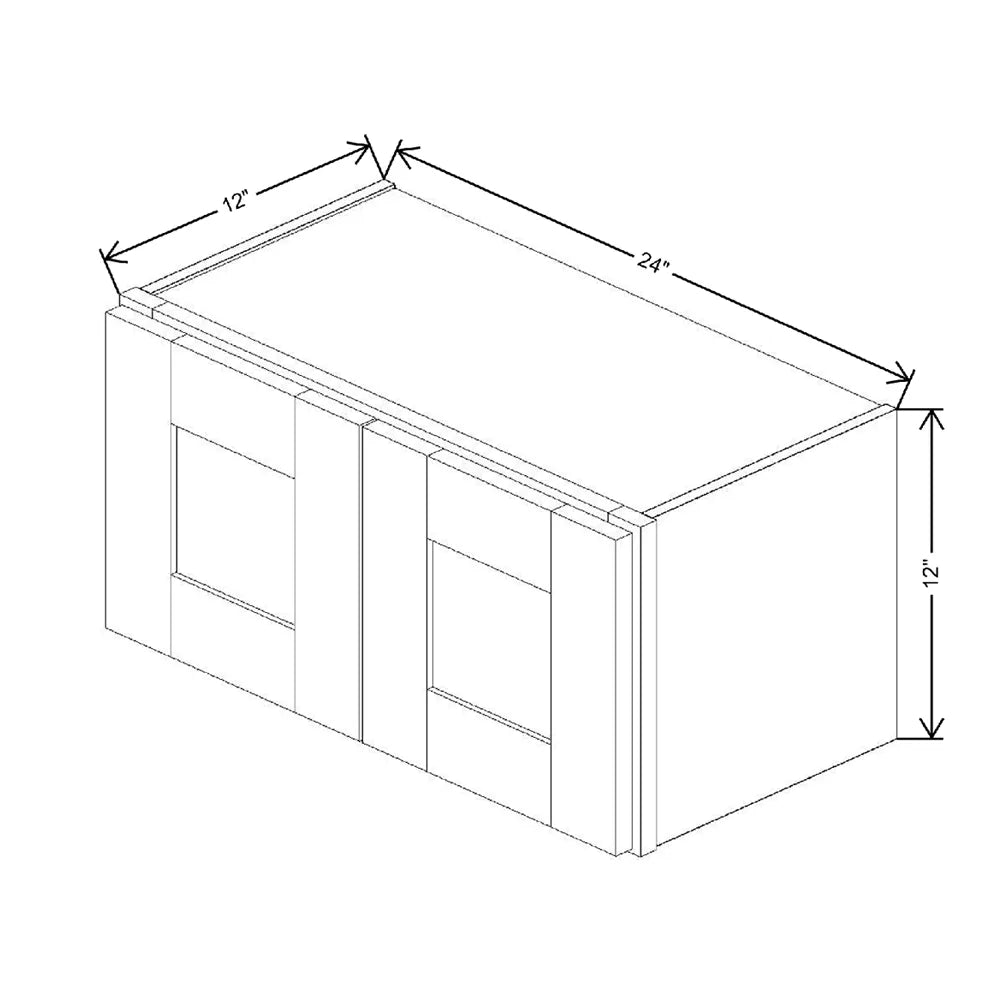 Fabuwood Allure Onyx Cobblestone 24" W X 12" H X 12" D Double Door Wall Cabinet