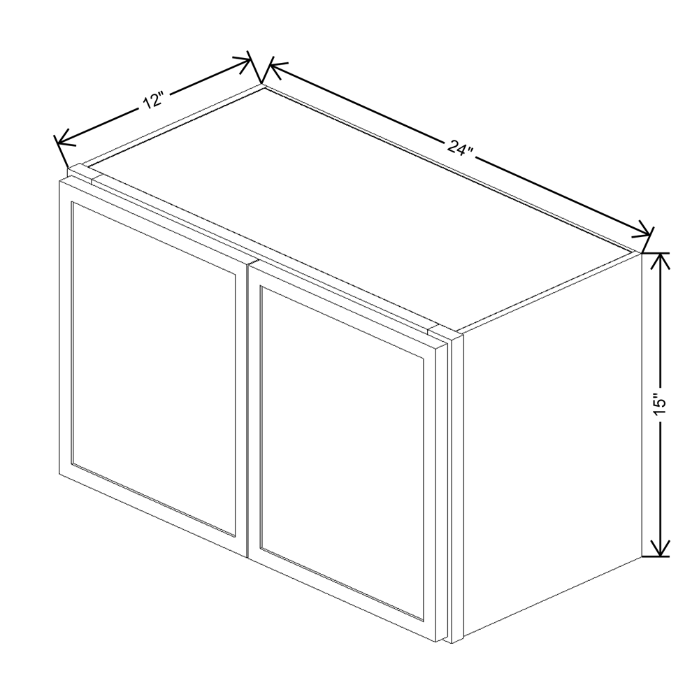 Cubitac Imperial Madison Dusk 24"W X 15"H Wall Cabinet