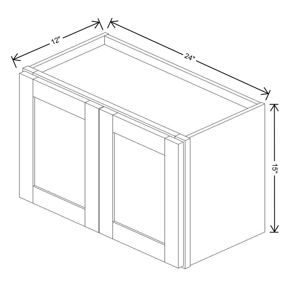 Wolf Classic Berwyn Opal Paint 24"W X 15"H Wall Cabinet