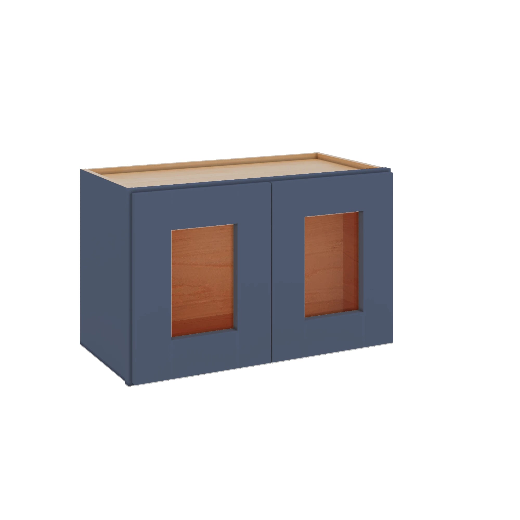 Modernform Cabinet Signature Blue 24" W X 15" H X 12" D Double Glass Door Wall Cabinet