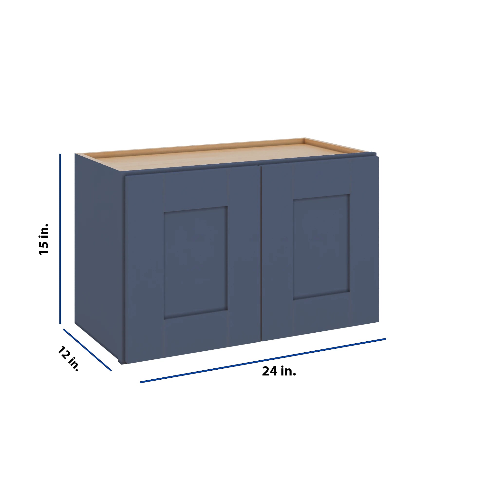 Modernform Cabinet Signature Blue 24" W X 15" H X 12" D Double Door Wall Cabinet