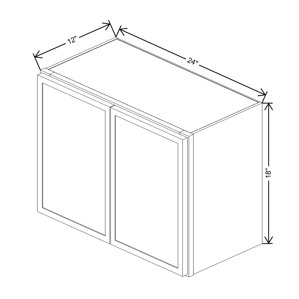 Cubitac Basic Oxford Pastel 24"W X 18"H Wall Cabinet