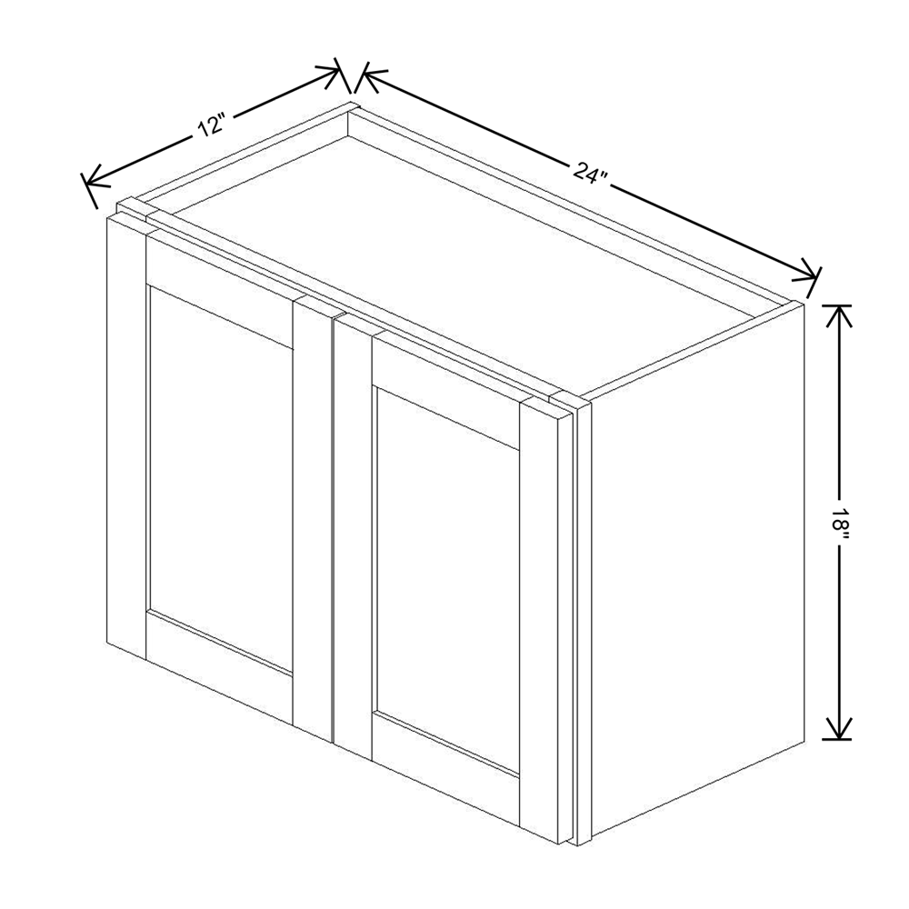 Wolf Classic Dartmouth Bayside Paint 24"W X 18"H Wall Cabinet