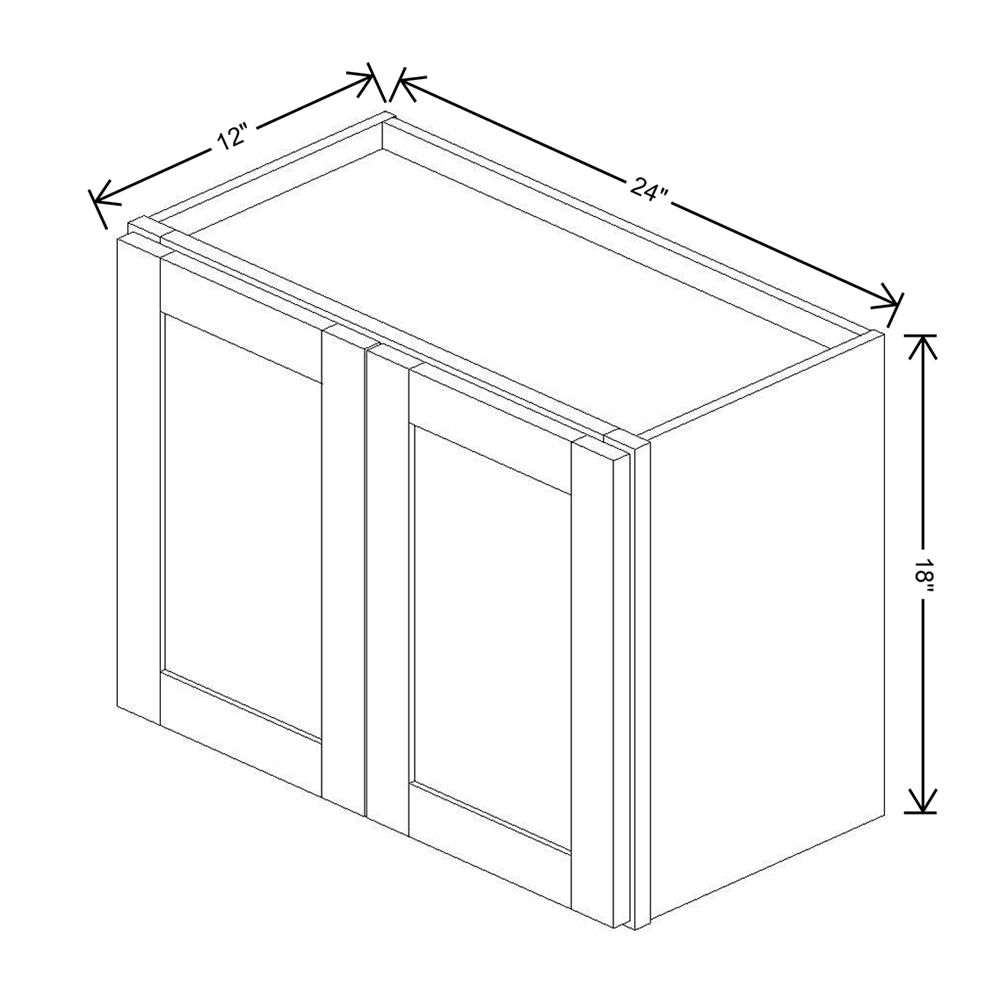 Wolf Classic Dartmouth Bayside Paint 24"W X 18"H Wall Cabinet