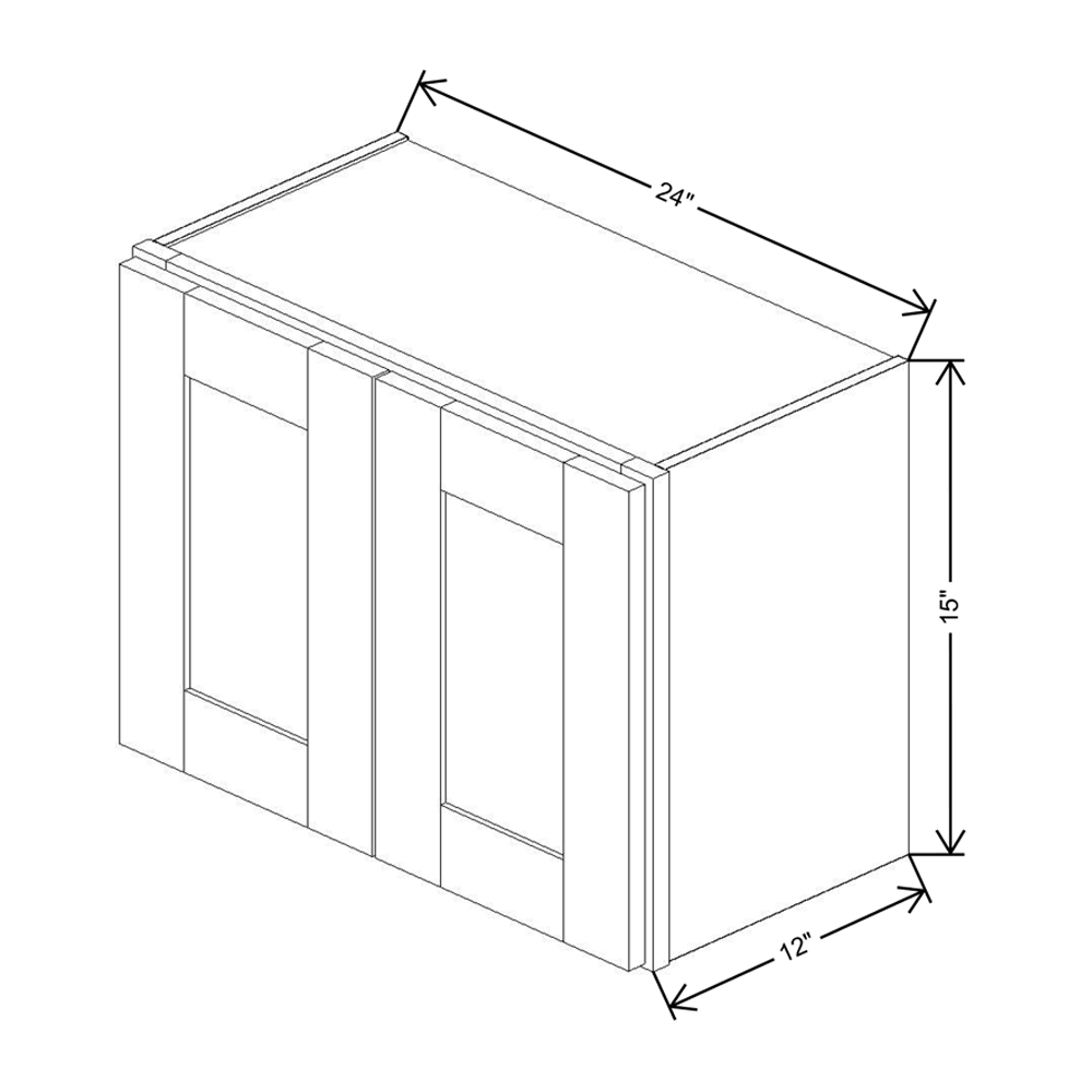 Fabuwood Allure Luna Timber 24"W X 18"H Wall