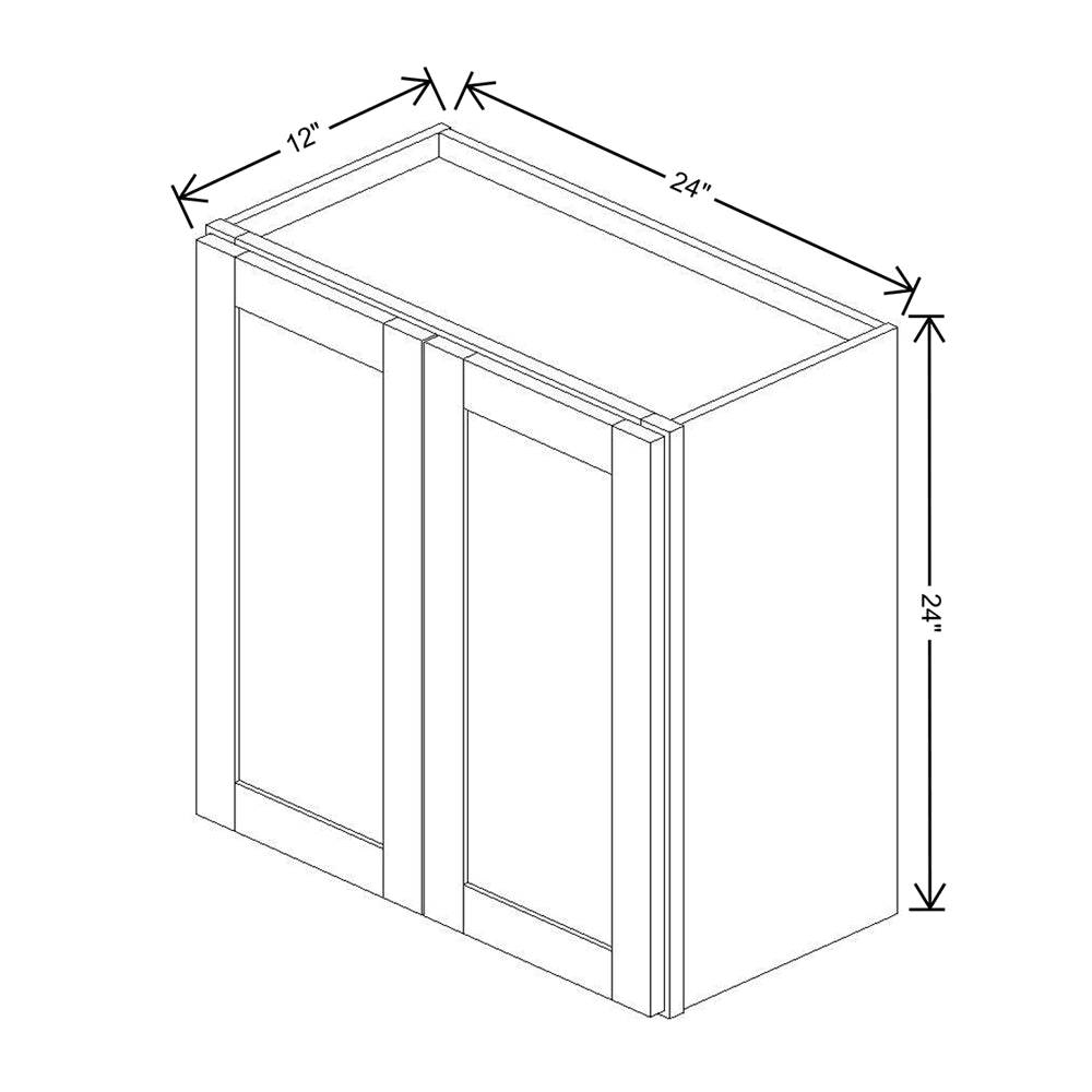 Wolf Classic Dartmouth White Paint 24"W X 24"H Wall Cabinet