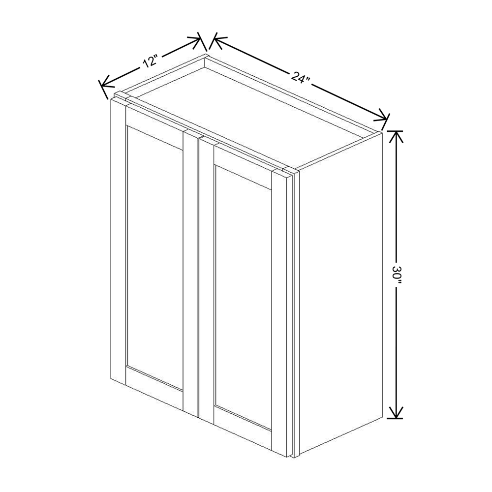 Wolf Classic Dartmouth 5-piece White Paint 24"W X 30"H Wall Cabinet