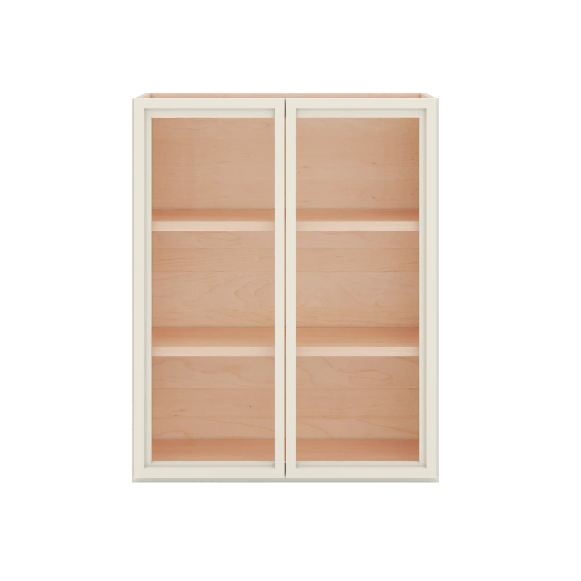 Modernform Cabinet Slim Dove White 24" W X 30" H X 12" D Double Glass Door Wall Cabinet