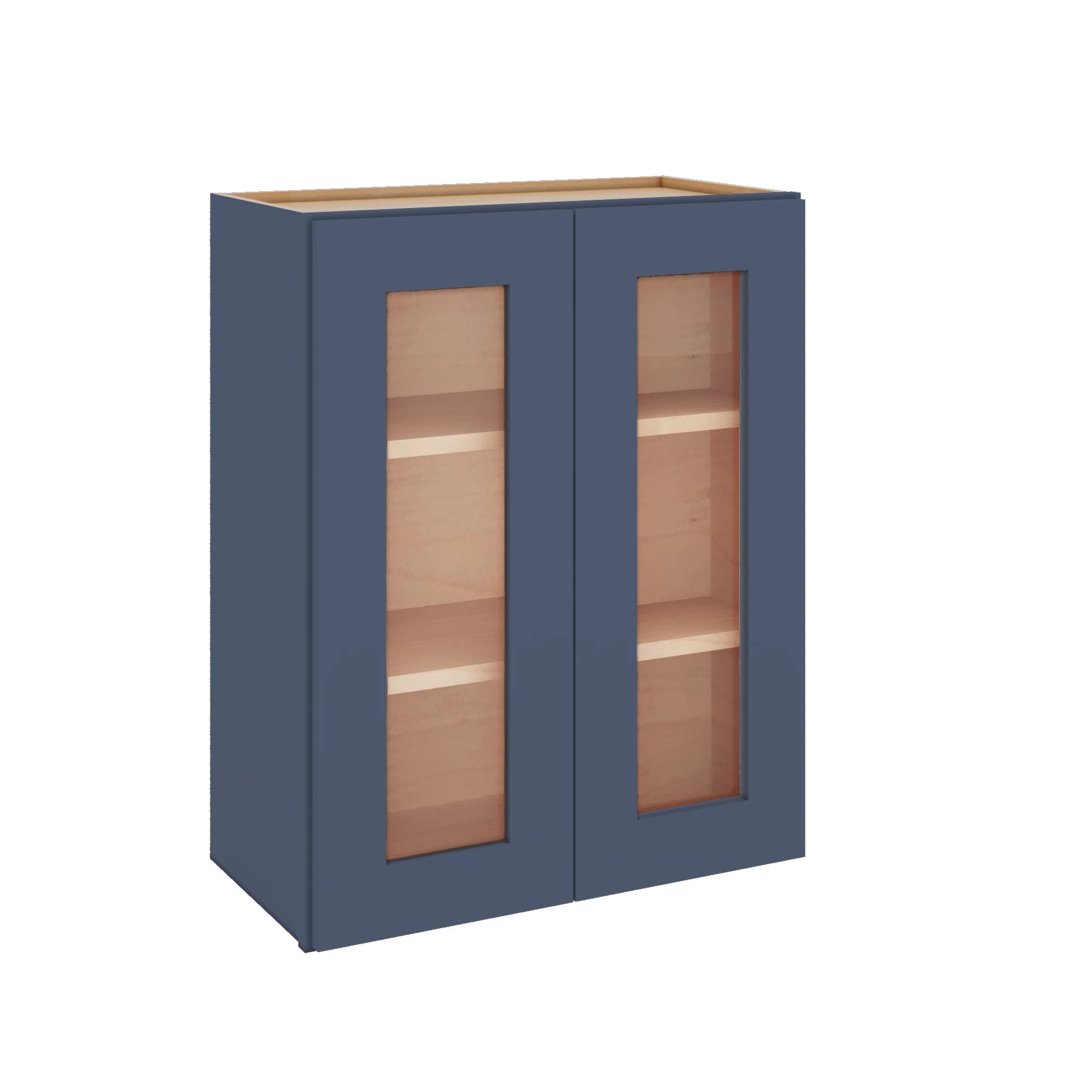 Modernform Cabinet Signature Blue 24" W X 30" H X 12" D Double Glass Door Wall Cabinet