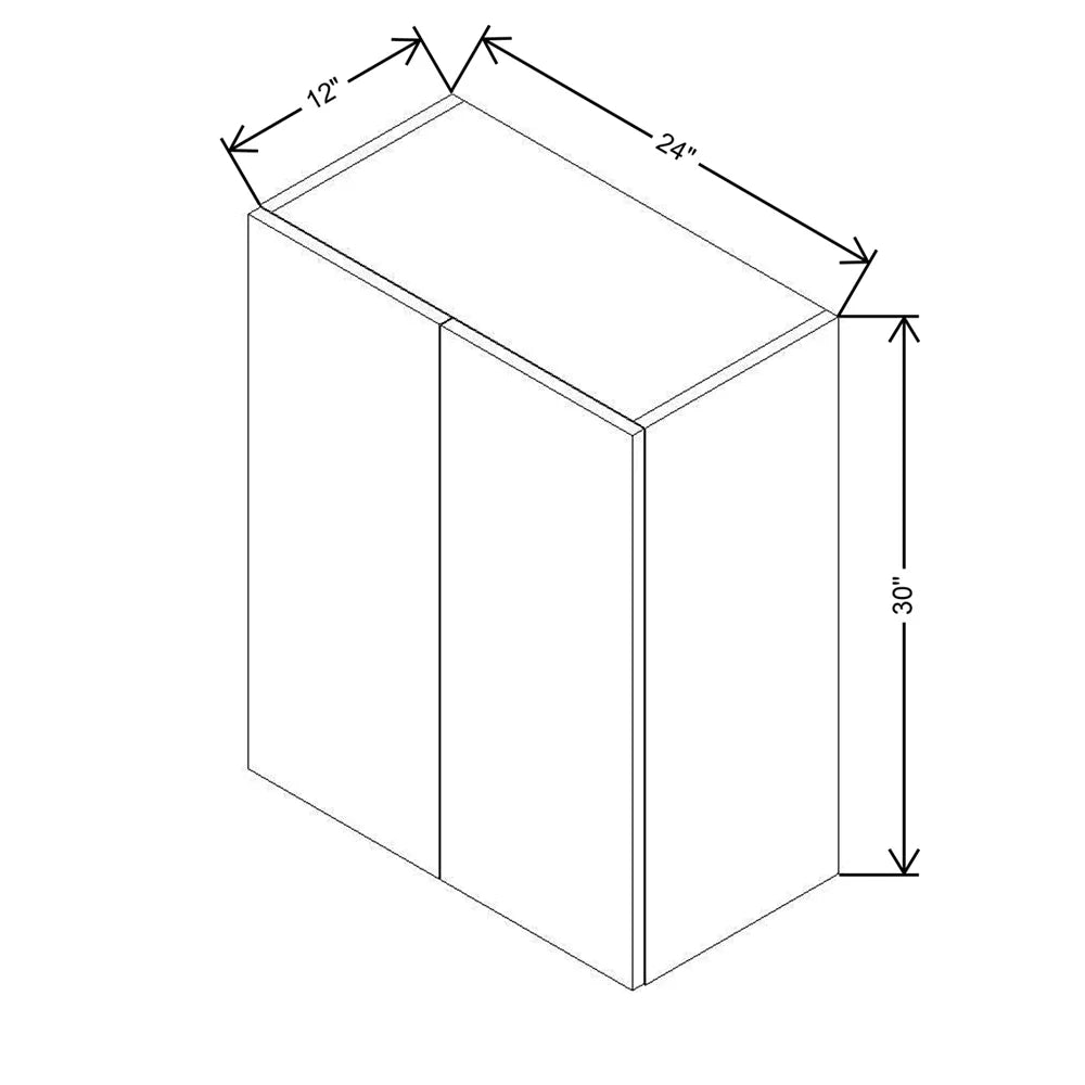 CNC Classic Milano Dune 24" W X 30" H Double Door Wall Cabinet