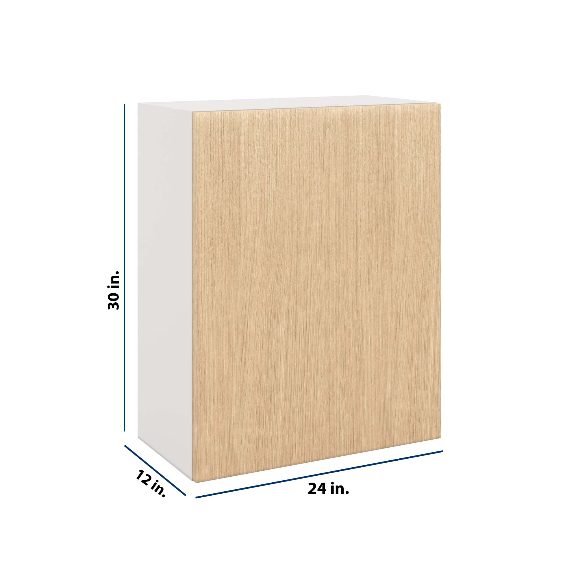 Modernform Cabinet Natural Oak 24" W X 30" H X 12" D Single Door Wall Cabinet