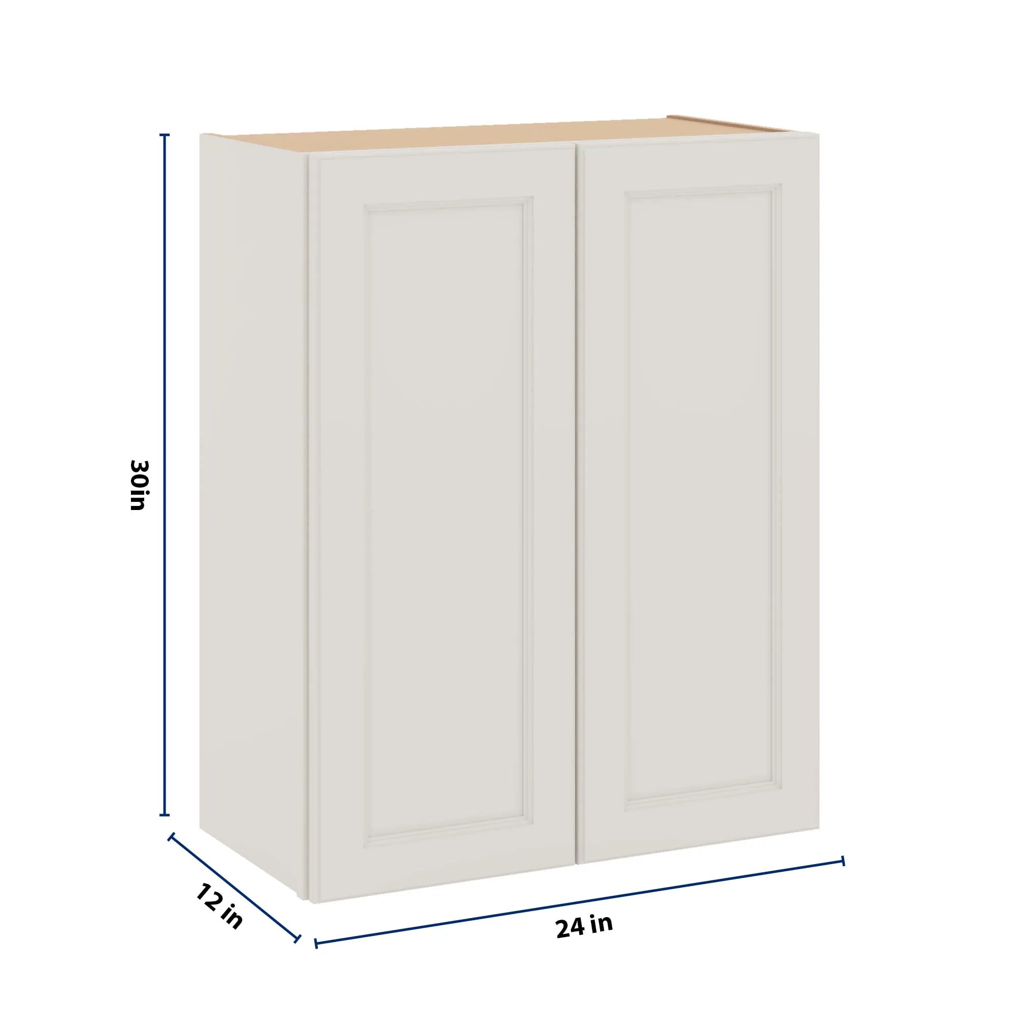 J&K Dove E1 Double Door Wall Cabinet - 24" W x 30" H