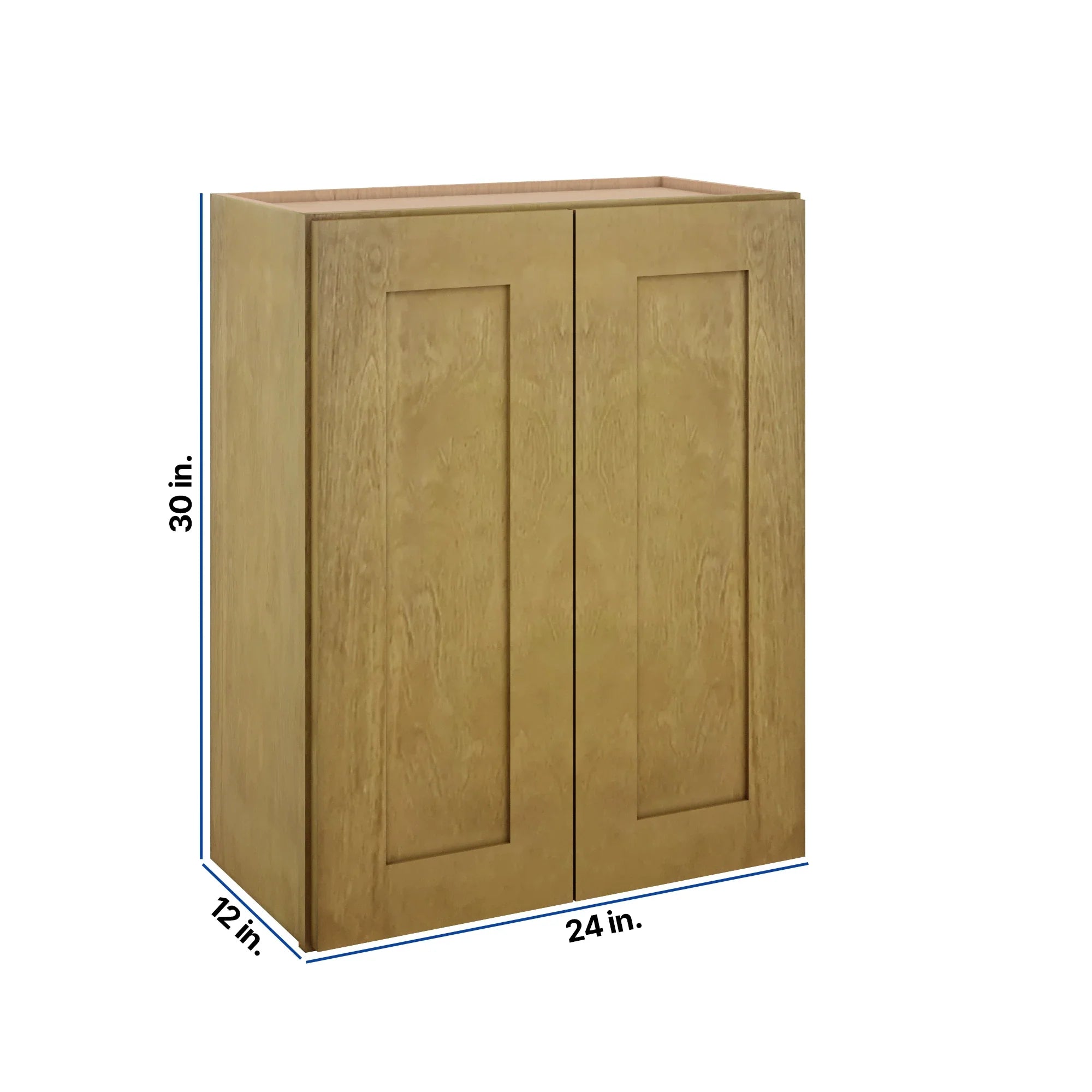 Modernform Cabinet Natural Shaker 24" W X 30" H X 12" D Double Door Wall Cabinet
