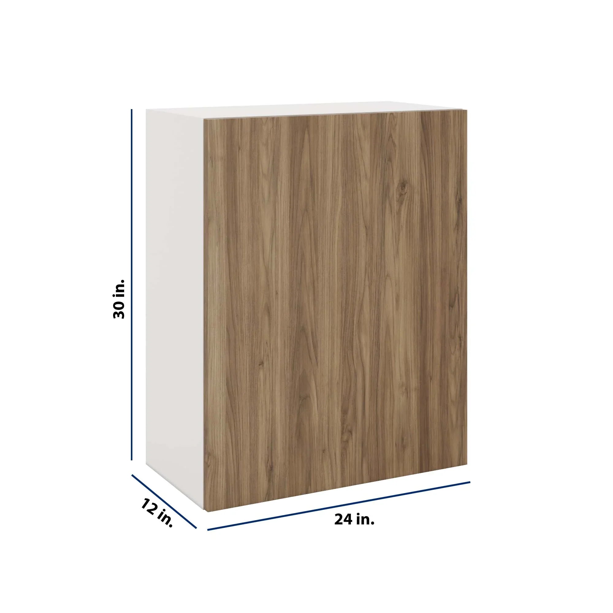 Modernform Cabinet Walnut 24" W X 30" H X 12" D Single Door Wall Cabinet