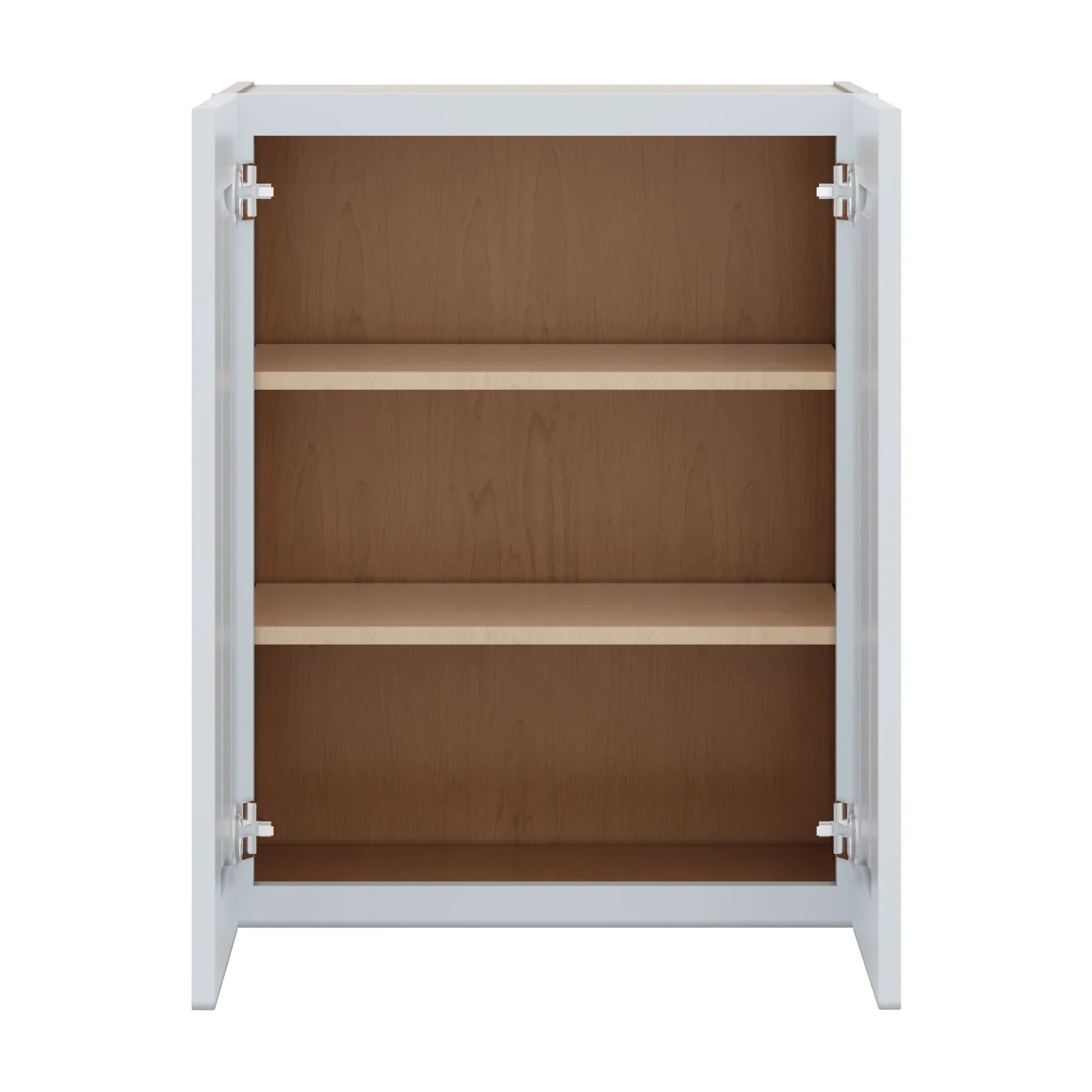 J&K White Shaker S8 Double Door Wall Cabinet   24" W x 30" H