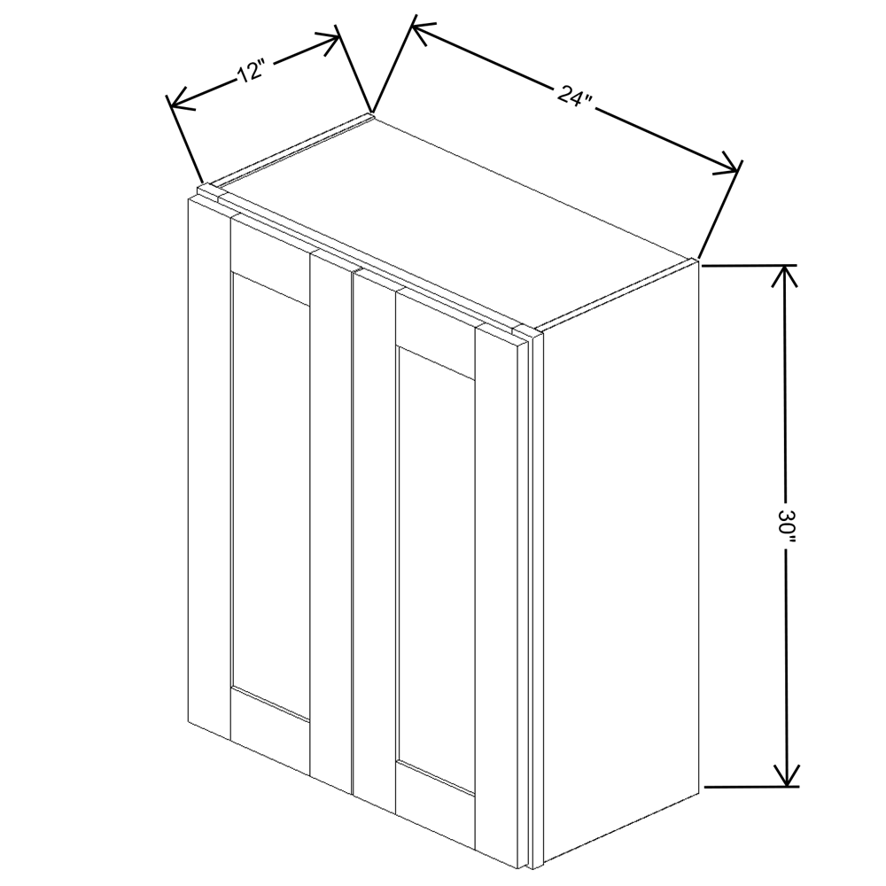 Fabuwood Quest Metro Mist Wall 24"W x 30"H Shaker Cabinet