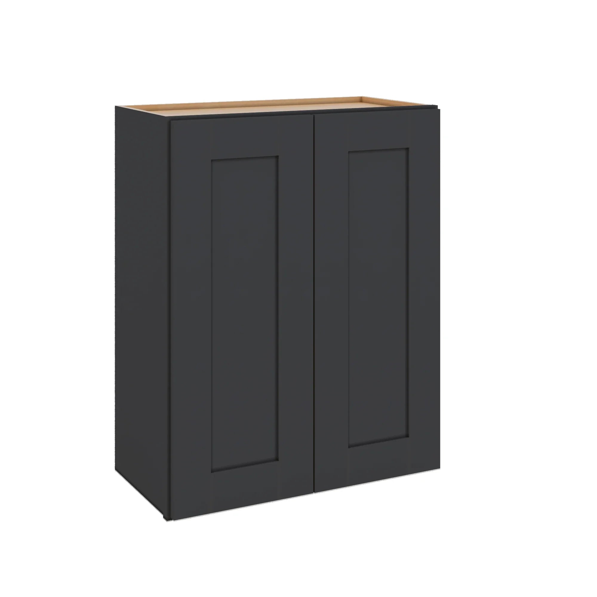 Modernform Cabinet Onyx Black Shaker 24" W X 30" H X 12" D Double Door Wall Cabinet