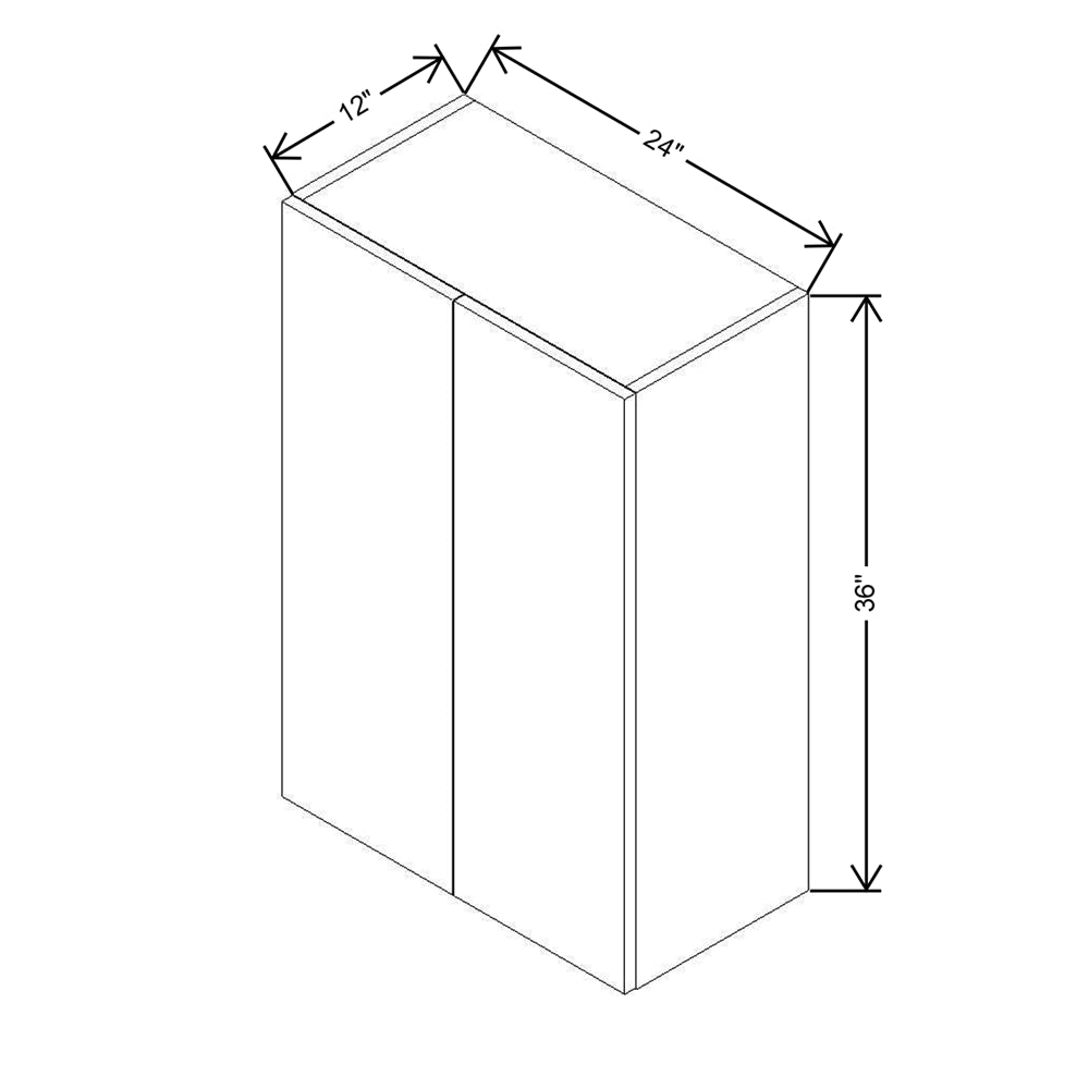CNC Luxor Harvest 24" W X 36" H Double Door Wall Cabinet