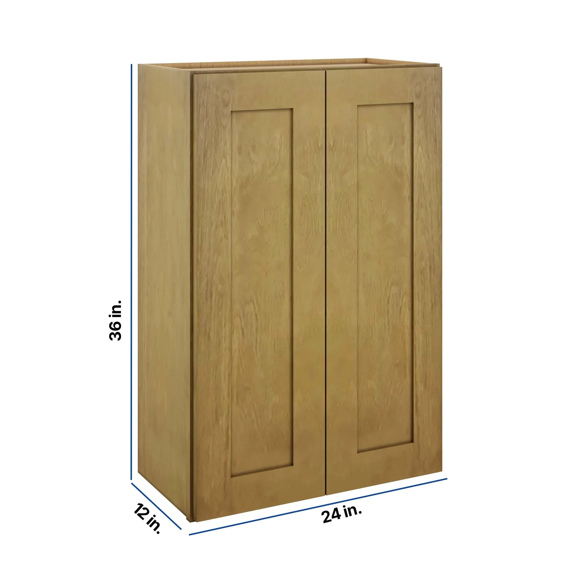 Modernform Cabinet Natural Shaker 24" W X 36" H X 12" D Double Door Wall Cabinet