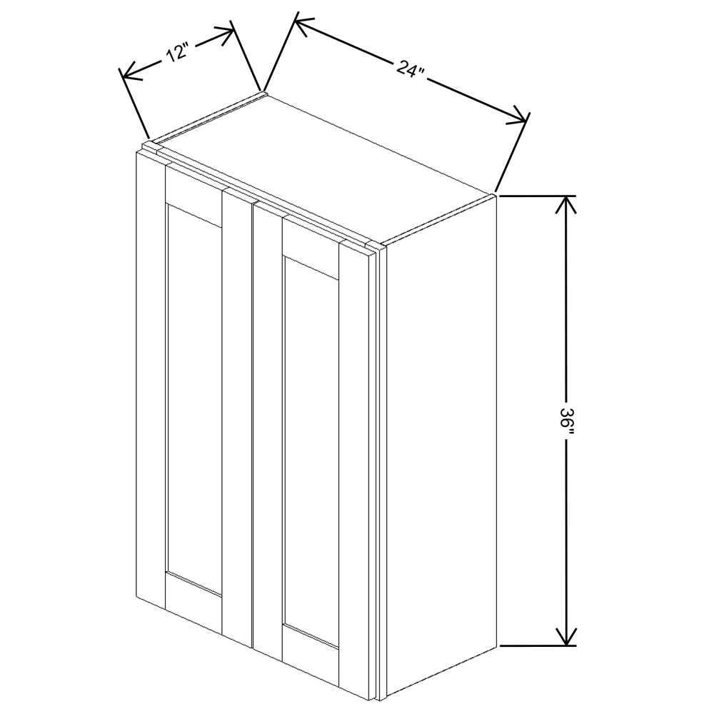 Fabuwood Quest Discovery Frost Wall 24"W x 36"H Shaker Cabinet