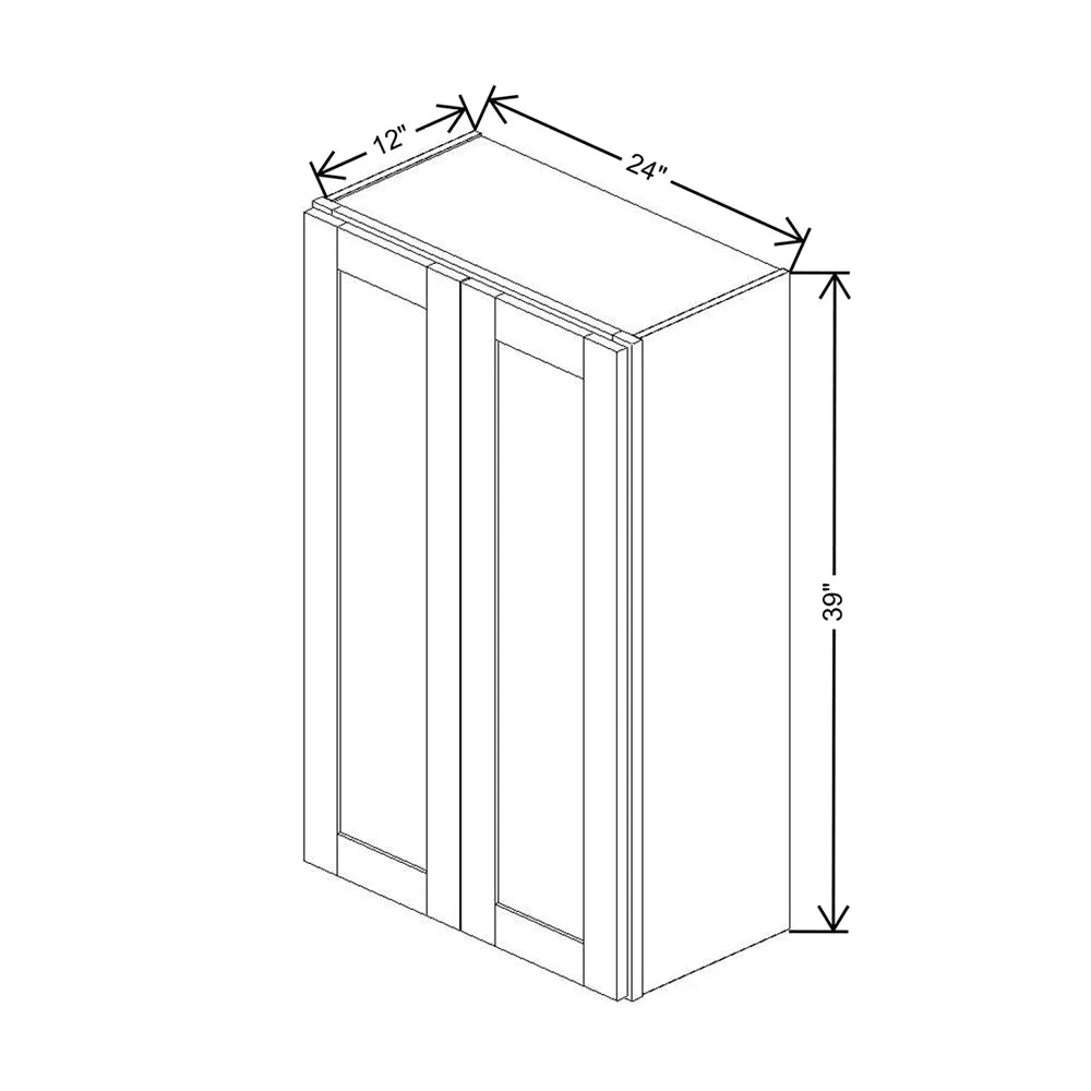 Fabuwood Allure Galaxy Indigo 24" W X 39" H X 12" D Double Door Wall Cabinet