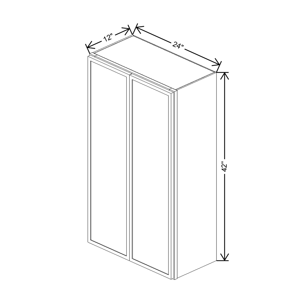 Cubitac Imperial Madison Dusk 24"W X 42"H Wall Cabinet