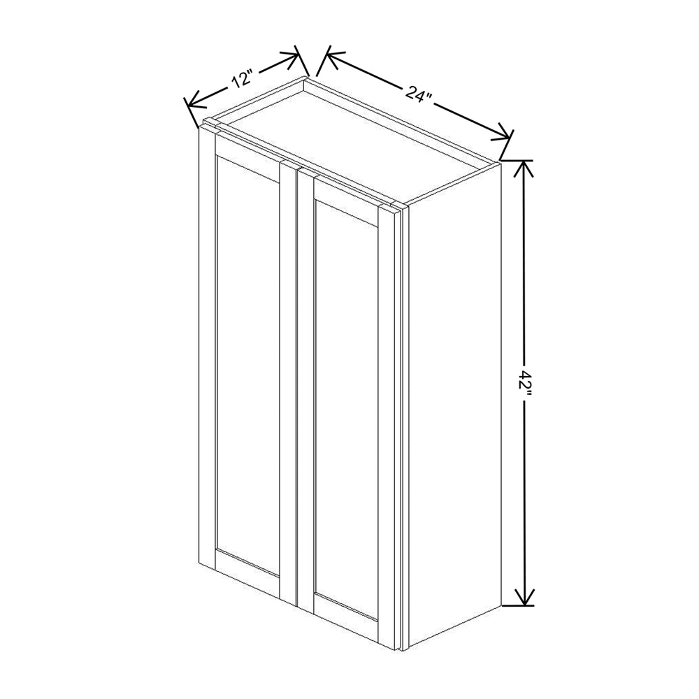 Wolf Classic Dartmouth White Paint 24"W X 42"H Wall Cabinet