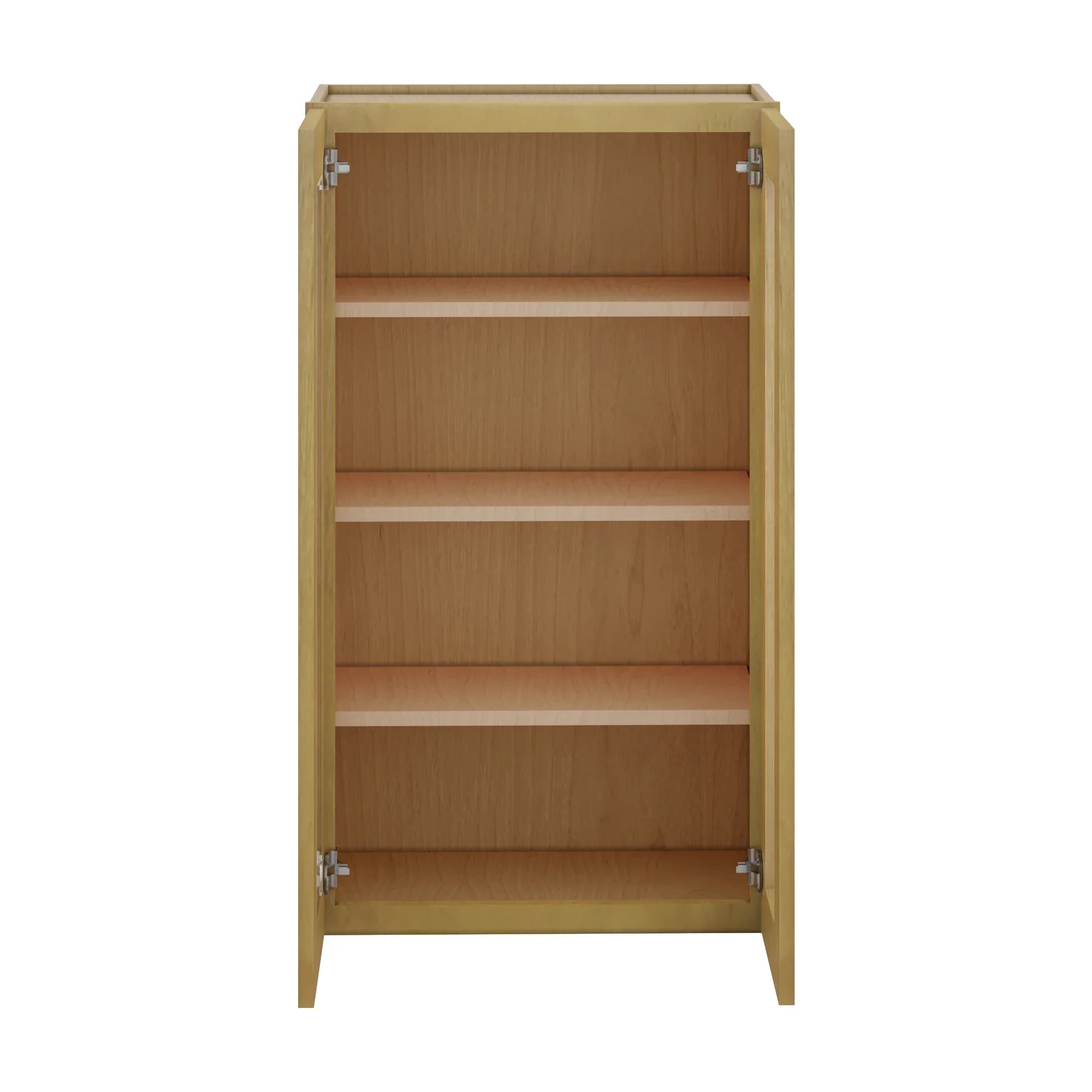 Modernform Cabinet Natural Shaker 24" W X 42" H X 12" D Double Glass Door Wall Cabinet