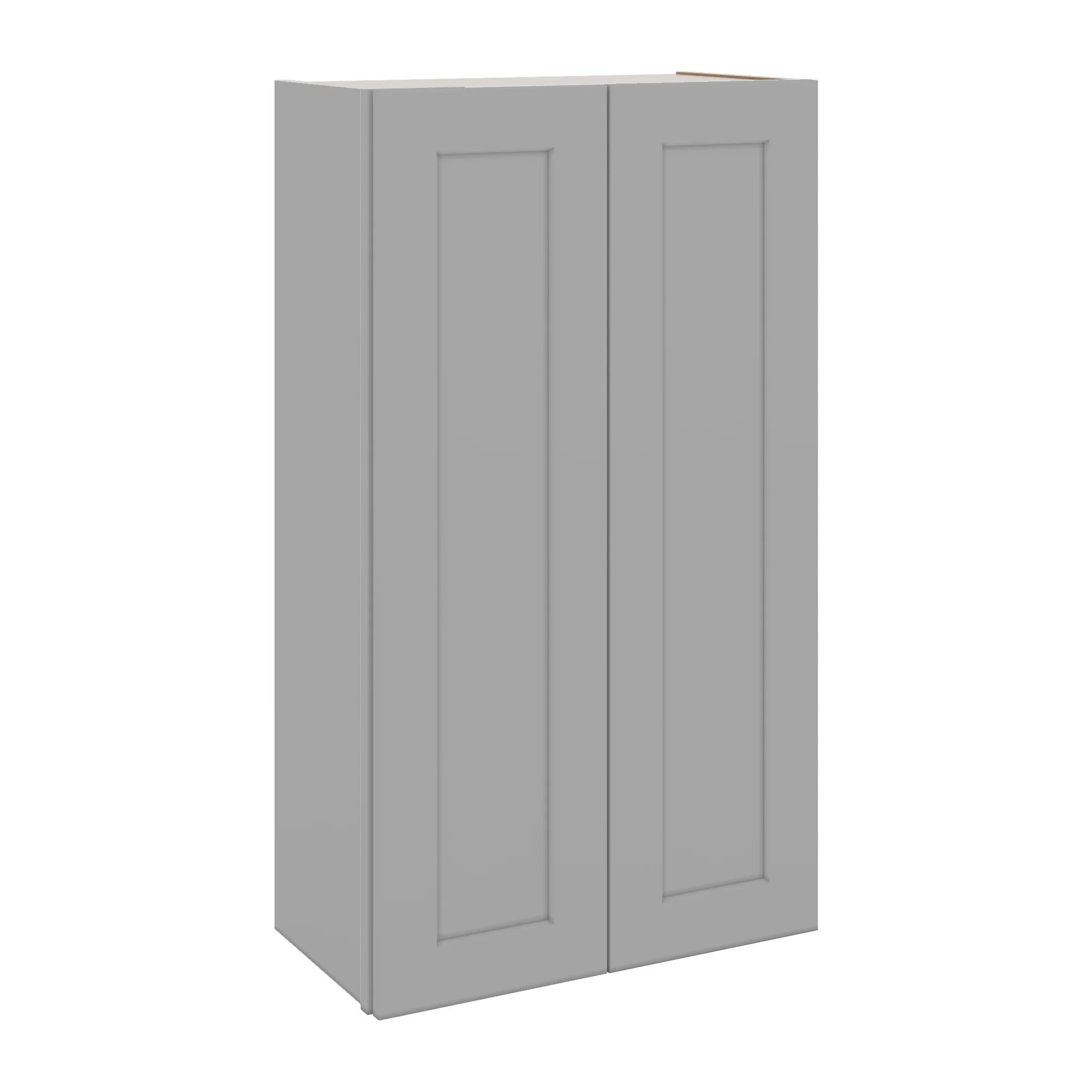 J&K Castle Grey S5 Double Door Wall Cabinet - 24" W x 42" H