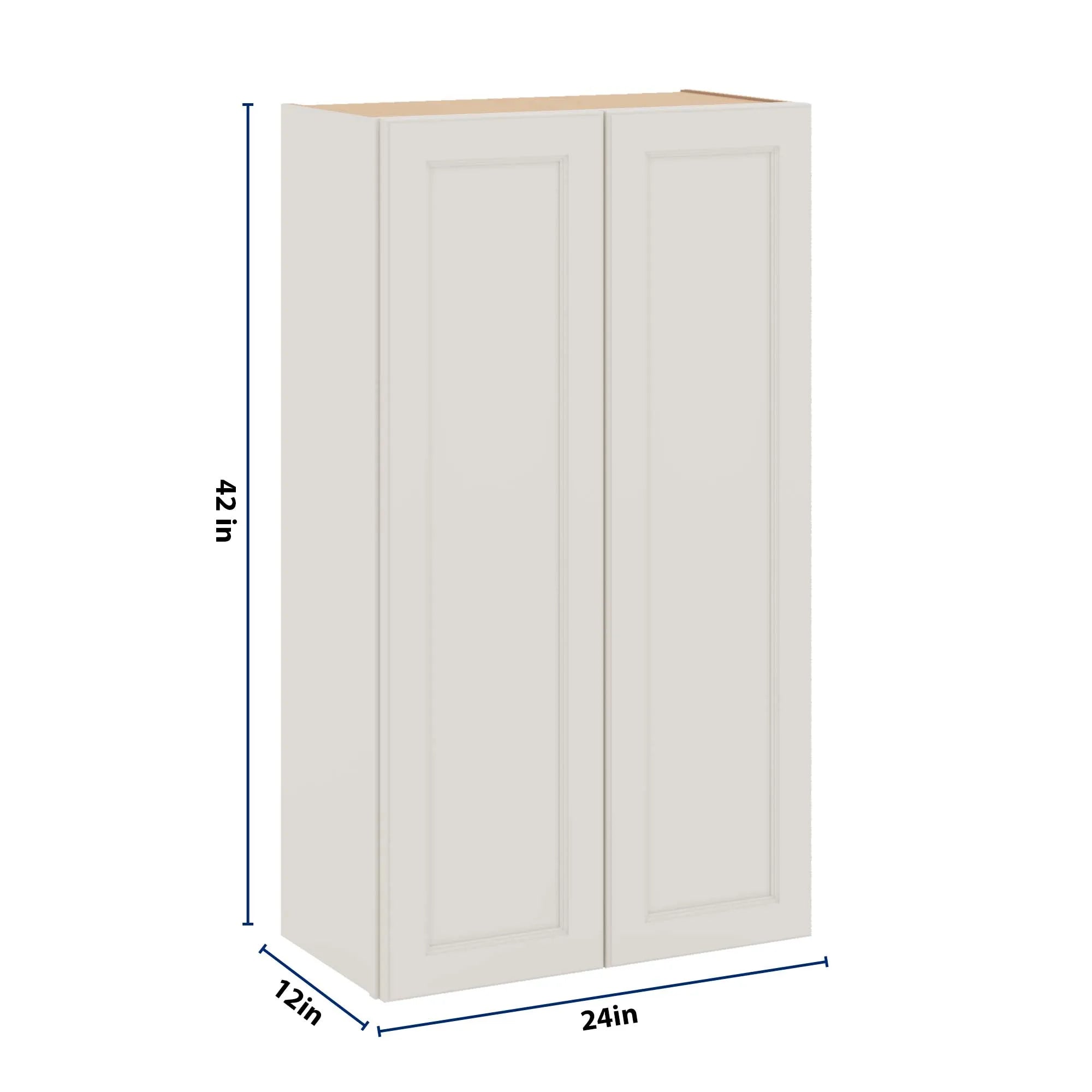 J&K Dove E1 Double Door Wall Cabinet - 24" W x 42" H