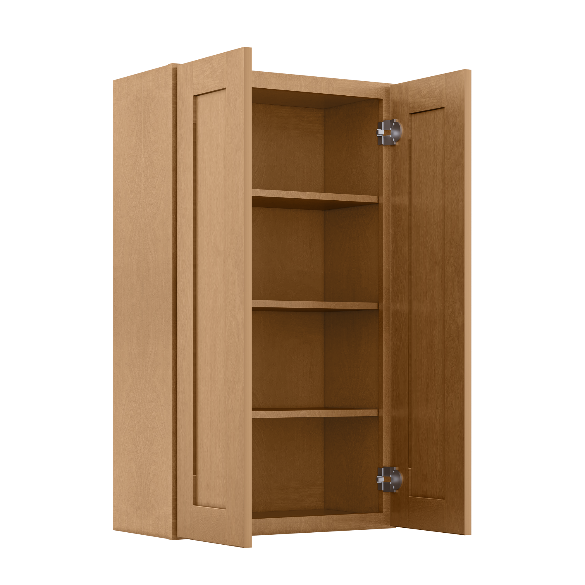 Wall Kitchen Cabinet W2442 Shaker Toffee LessCare 24 in. width 42 in. height 12 in. depth