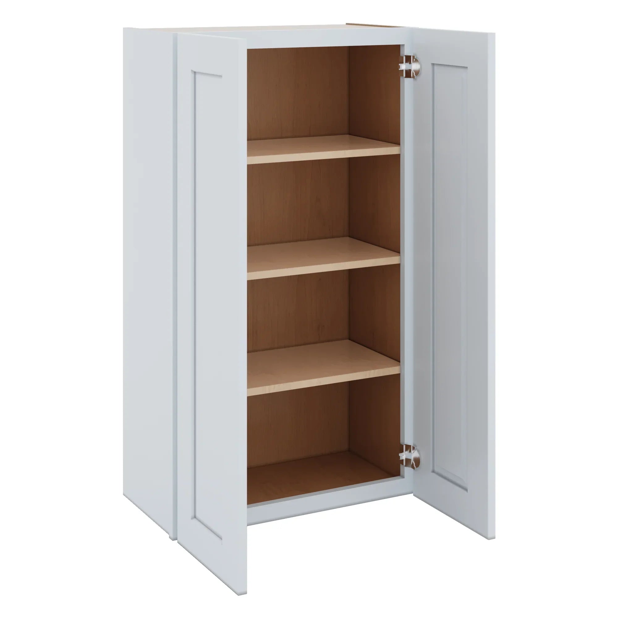 J&K White Shaker S8 Double Door Wall Cabinet   24" W x 42" H