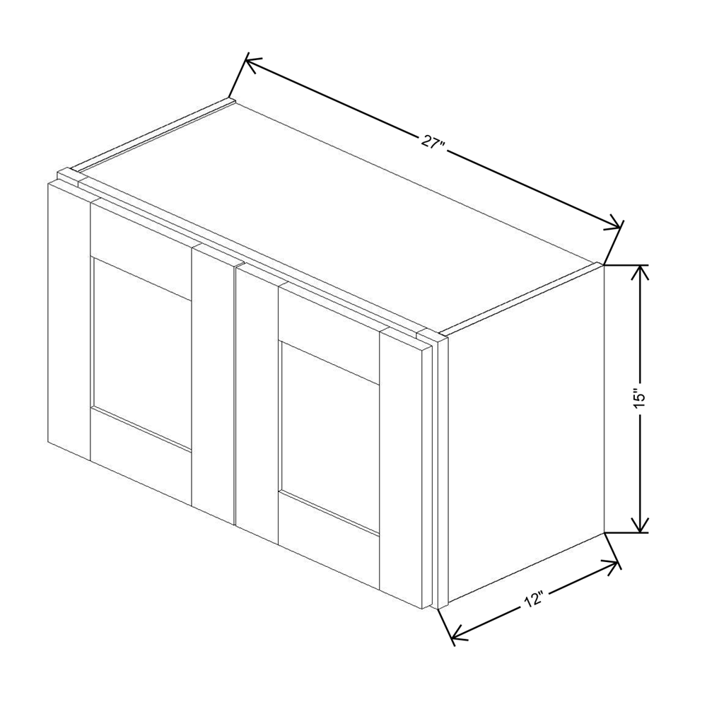 Fabuwood Allure Luna Kona 27"W X 15"H  Wall