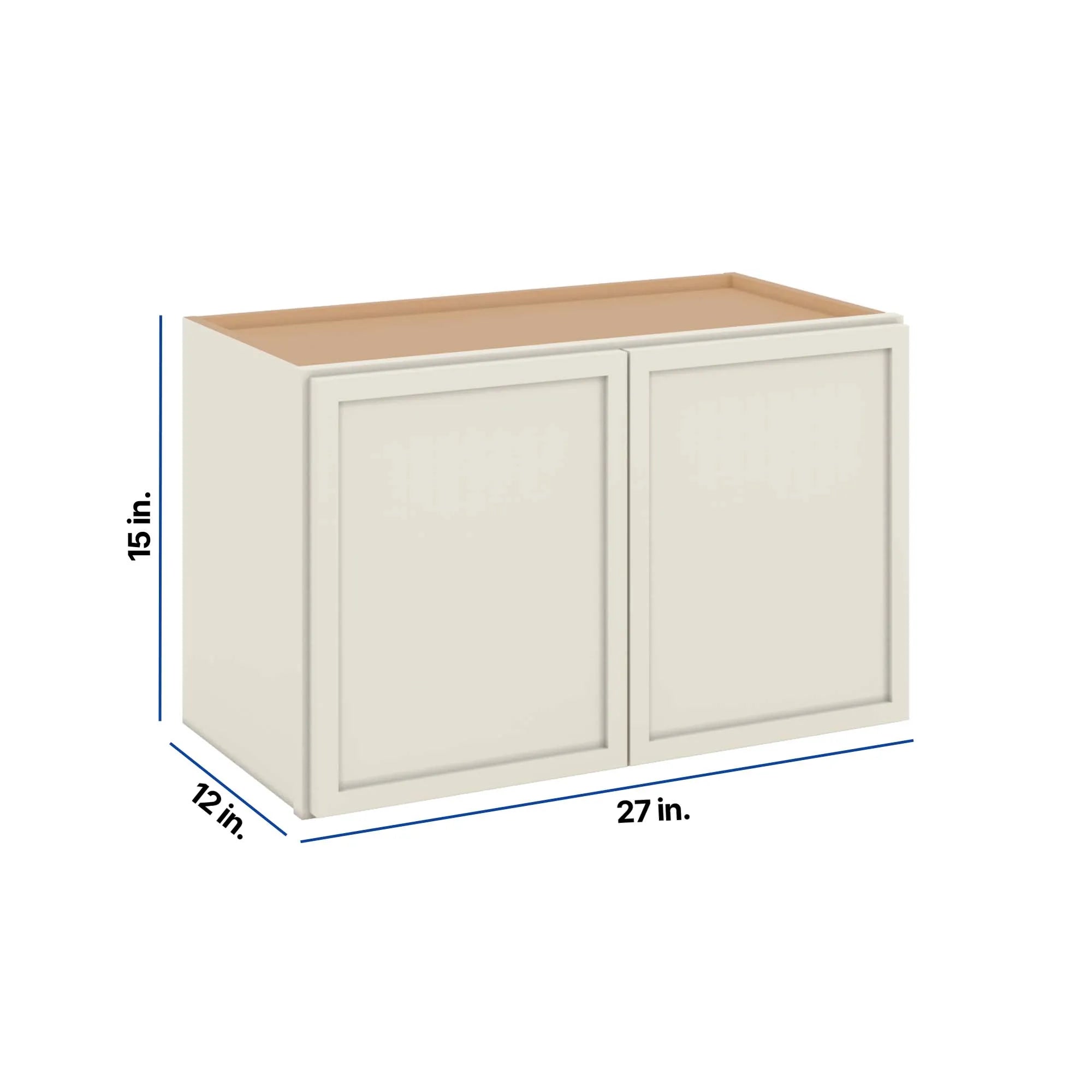 Modernform Cabinet Slim Dove White 27" W X 15" H X 12" D Double Door Wall Cabinet