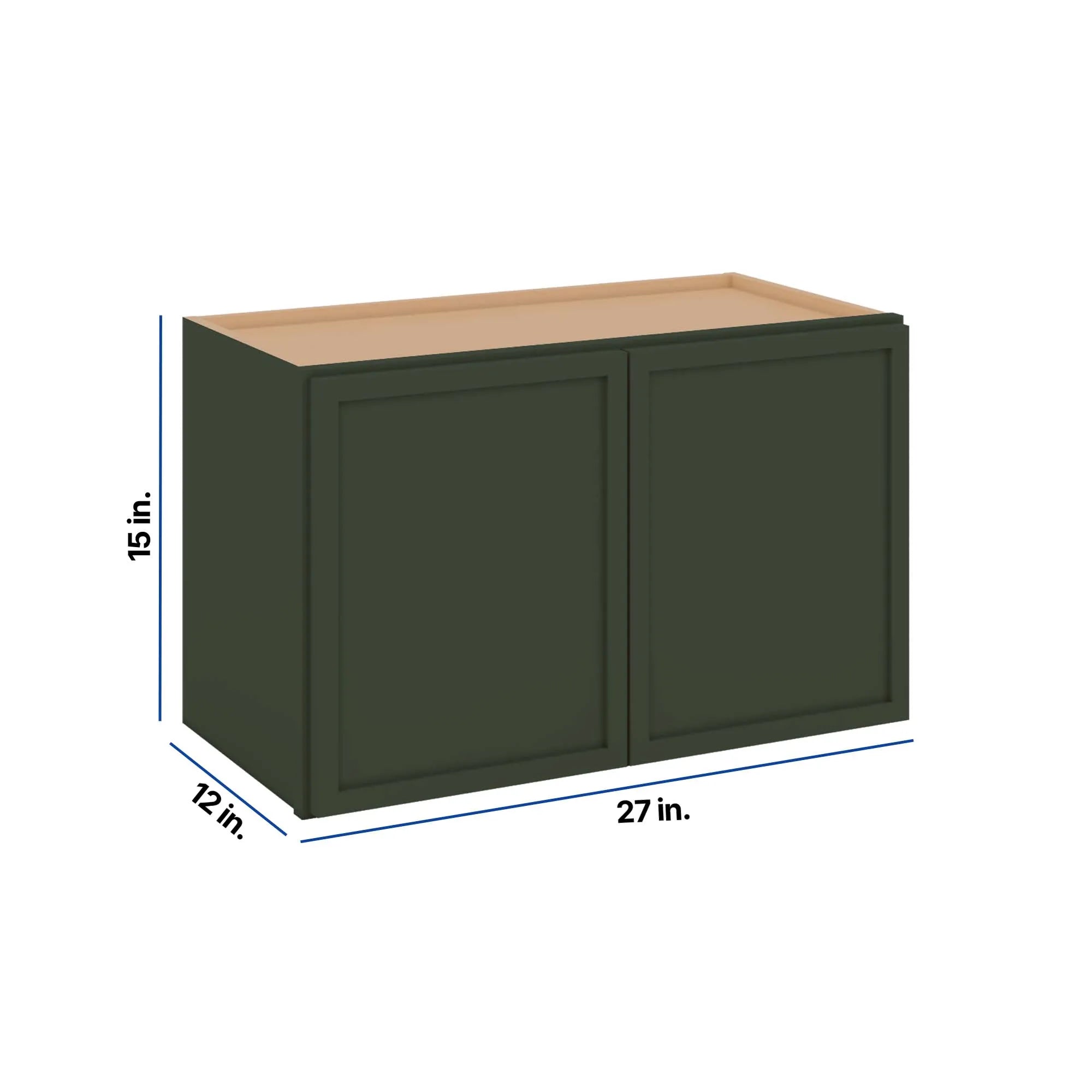 Modernform Cabinet Slim Sage Green 27" W X 15" H X 12" D Double Door Wall Cabinet
