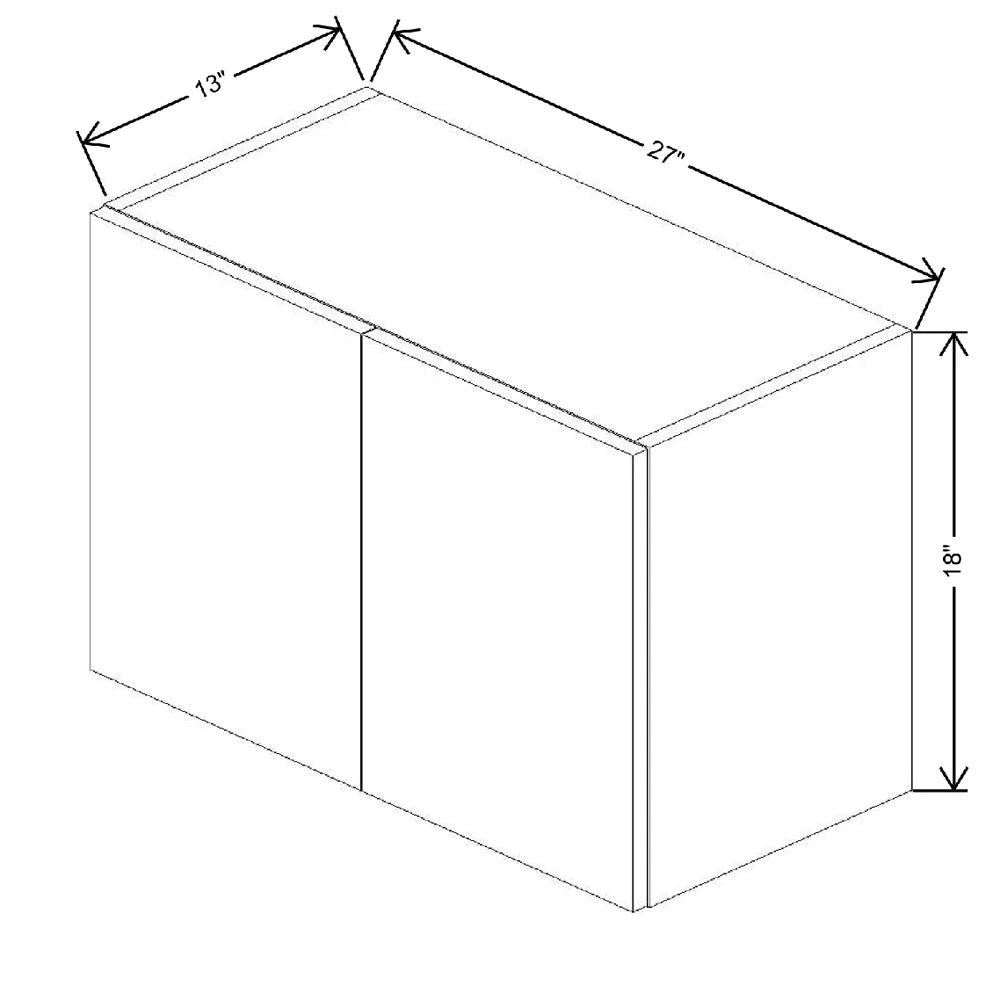 Fabuwood Illume Tuscany Olmo 3 27" W X 18" H X 12" D Double Door Wall Cabinet