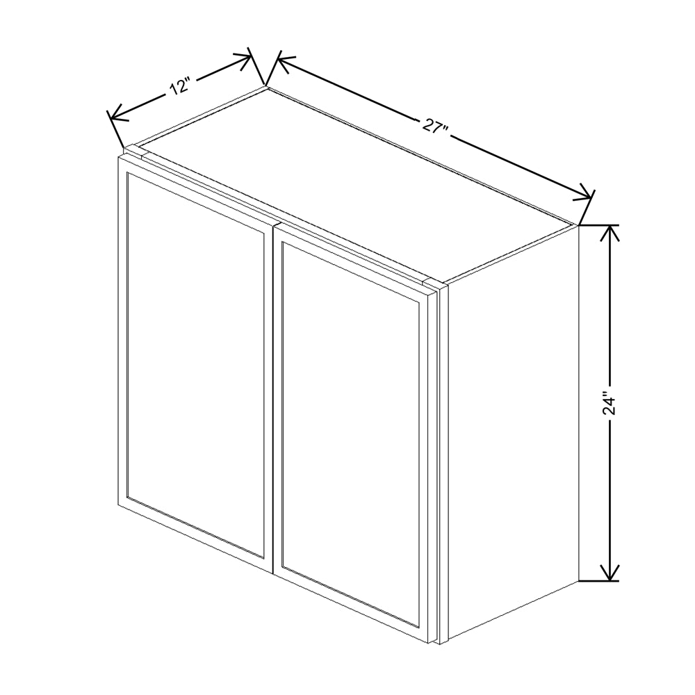 Cubitac Basic Oxford Pastel 27"W X 24"H Wall Cabinet