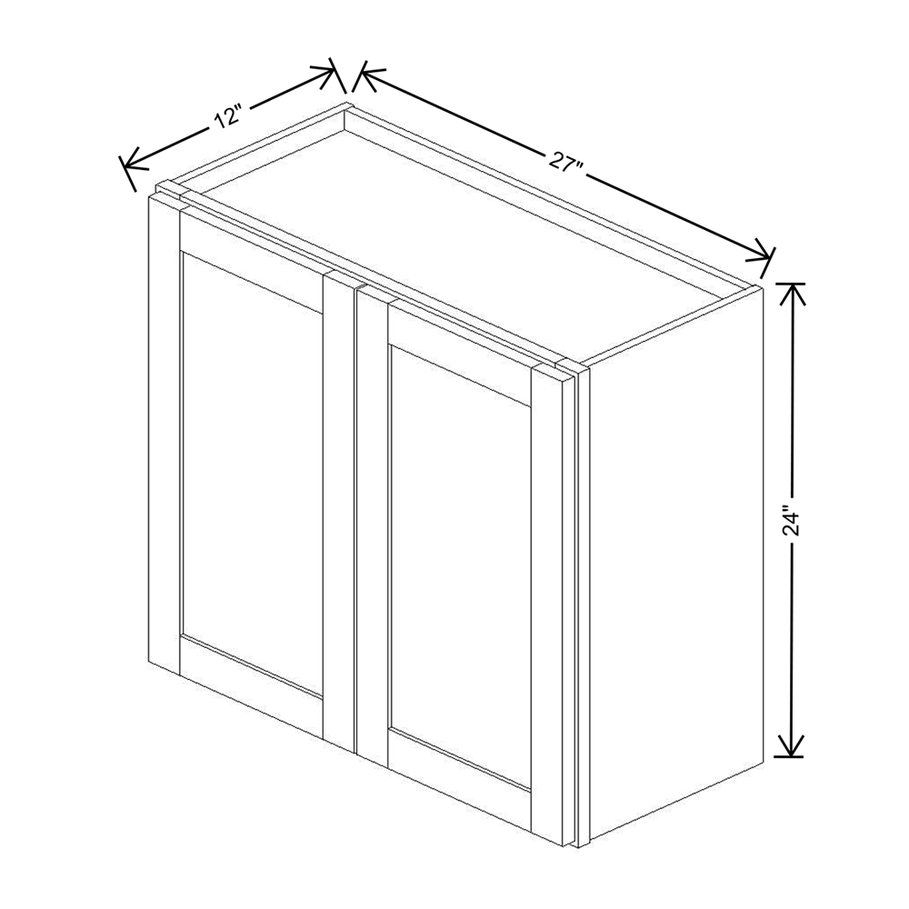 Wolf Classic Grantley White Paint 27"W X 24"H Wall Cabinet