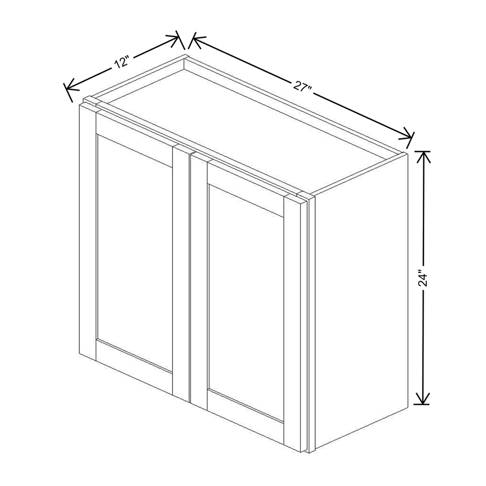 Wolf Classic Berwyn Opal Paint 27"W X 24"H Wall Cabinet