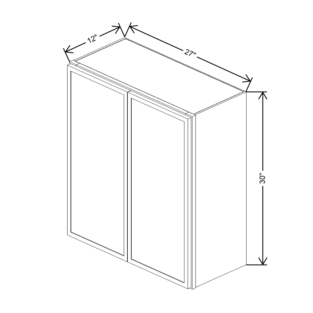 Cubitac Imperial Madison Dusk 27"W X 30"H Wall Cabinet