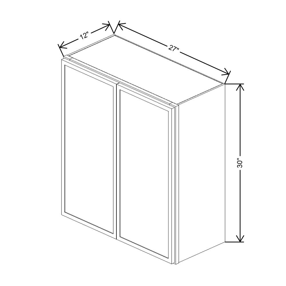 Cubitac Basic Oxford Pastel 27"W X 30"H Wall Cabinet