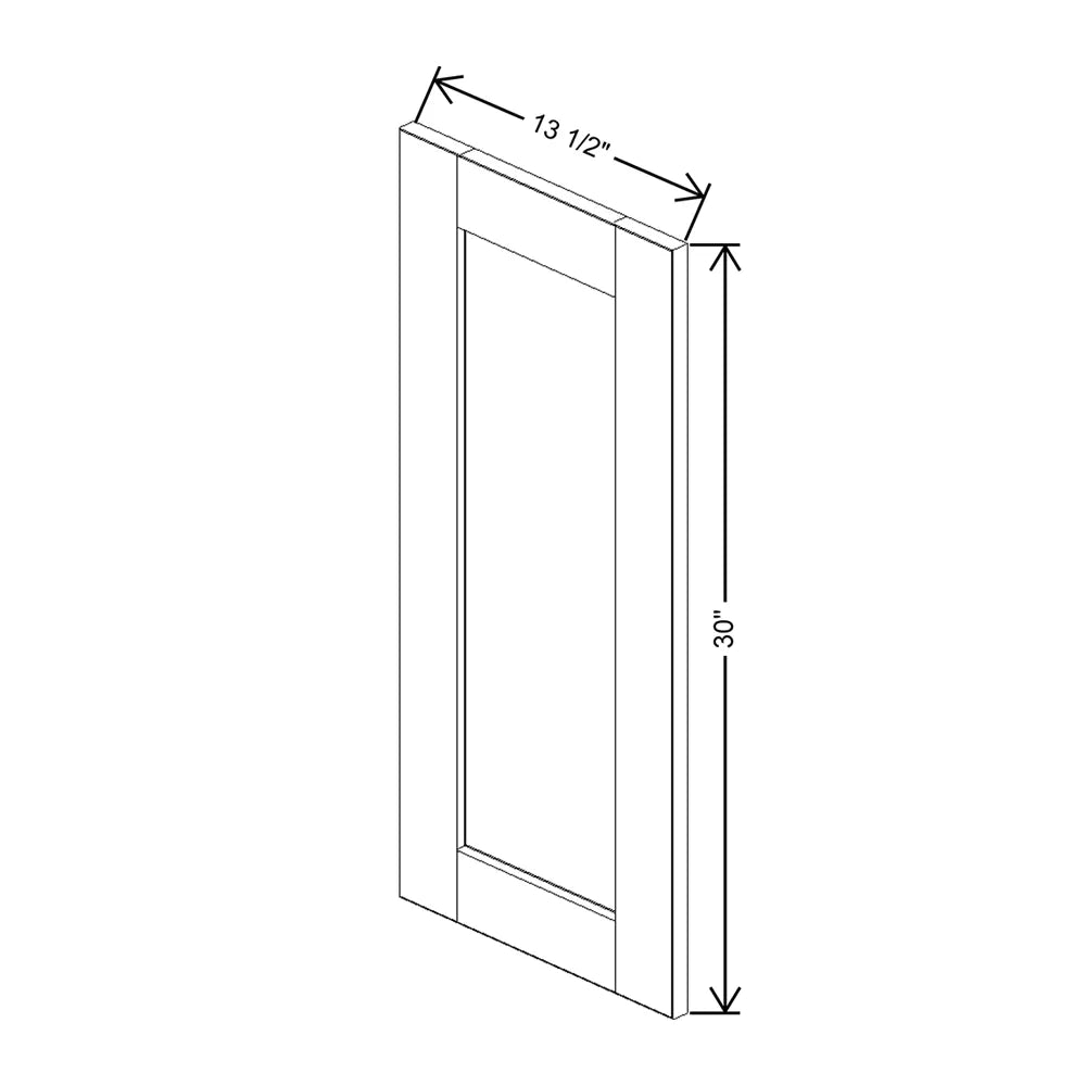 J&K White Shaker S8 Dummy Door Panel 13 1/2" W x 30" H